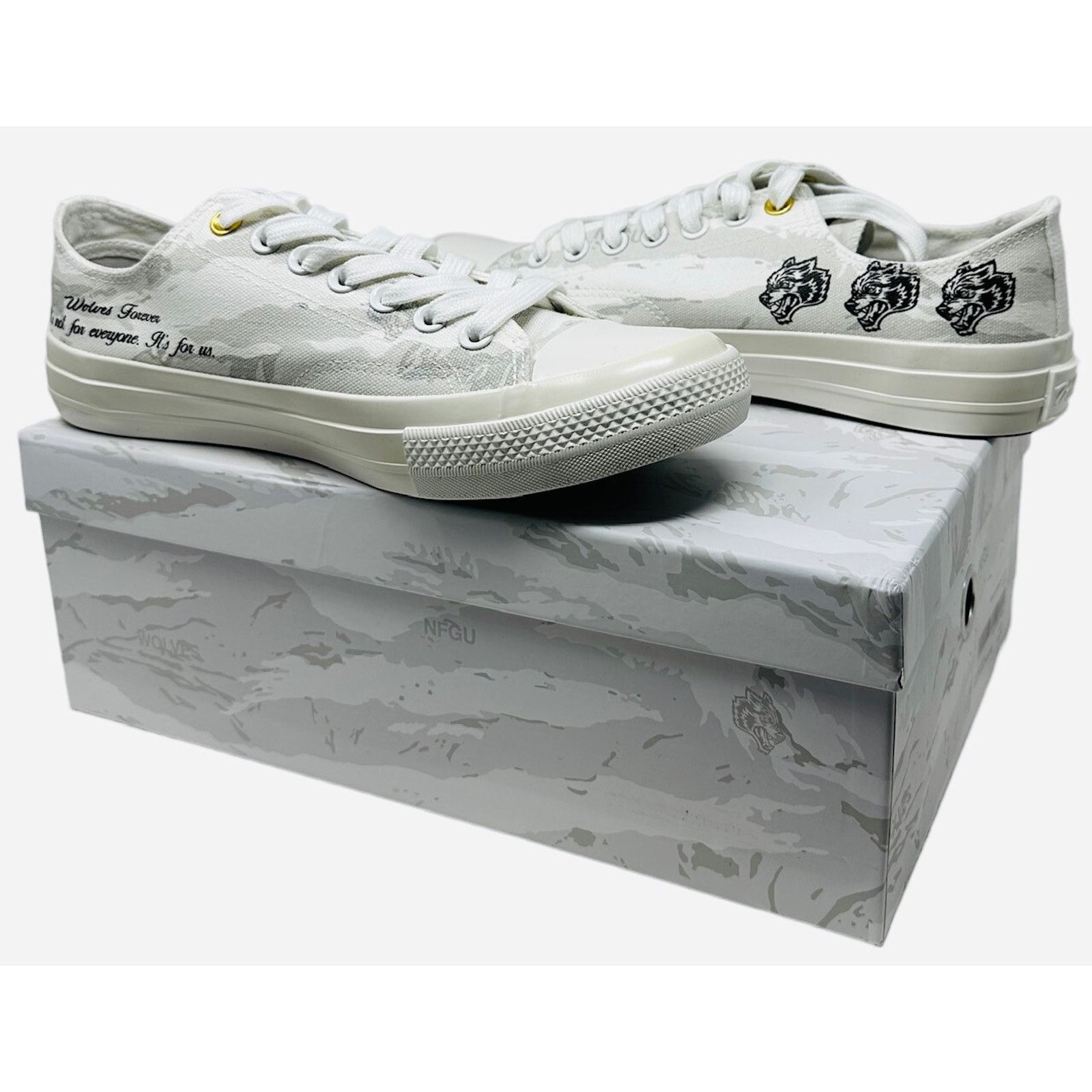 Darc Sport Darc Sport Low Top Shoes Wolves Gray/Off White Tiger Camo Size US 5 / EU 37 - 9 Thumbnail