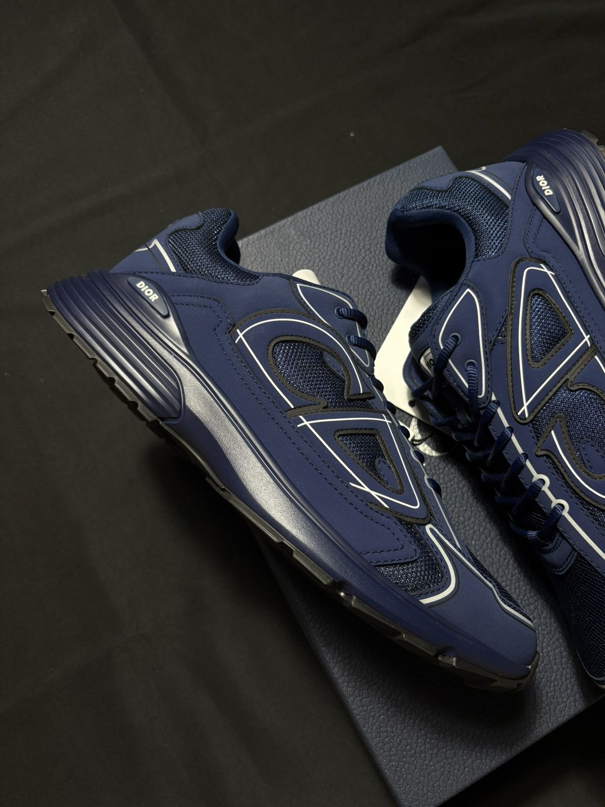 Dior Dior B30 Navy Sneakers - Size 48 Size US 15 / EU 48 - 2 Thumbnail