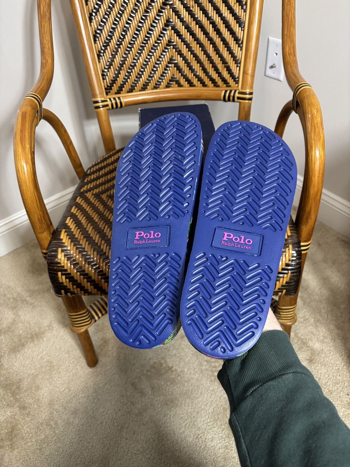 Polo Ralph Lauren Polo Ralph Lauren Big Pony Navy Garden Floral Slides 14 New Size US 14 / EU 47 - 5 Thumbnail