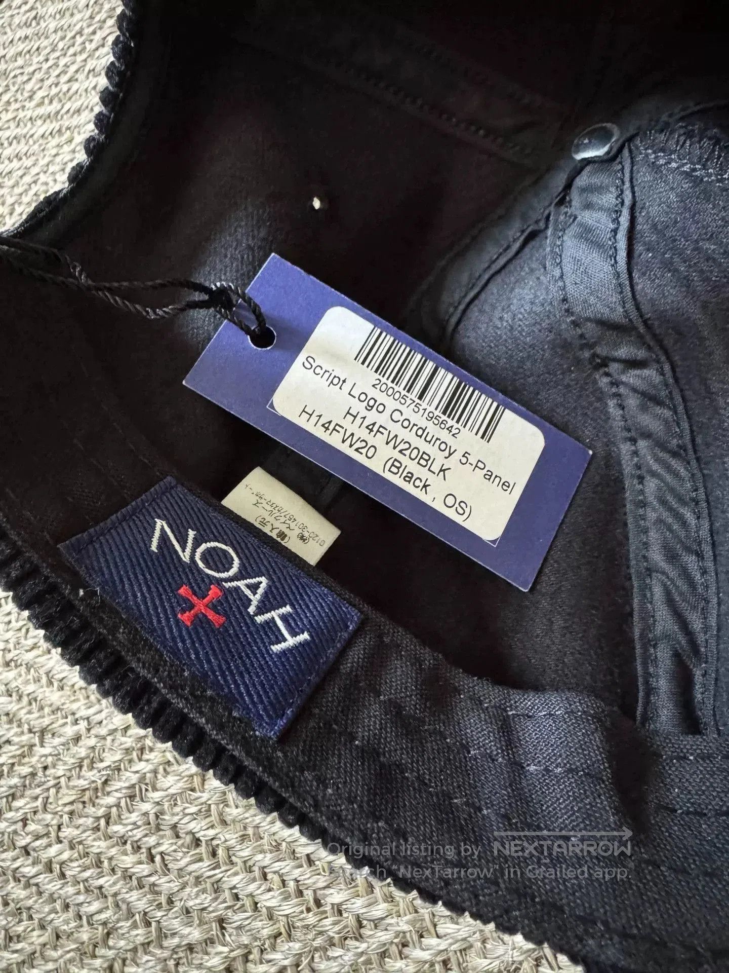Noah noah script logo corduroy 5-panel cap. Size ONE SIZE - 7 Thumbnail