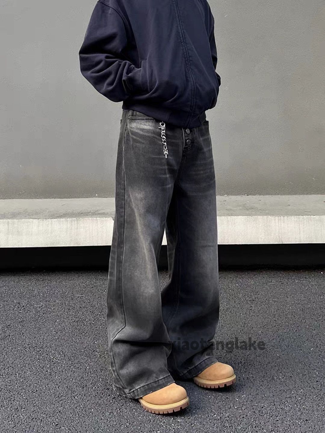 Jean xtl washed faded vintage loose baggy cleanfit jeans Size US 30 / EU 46 - 3 Thumbnail