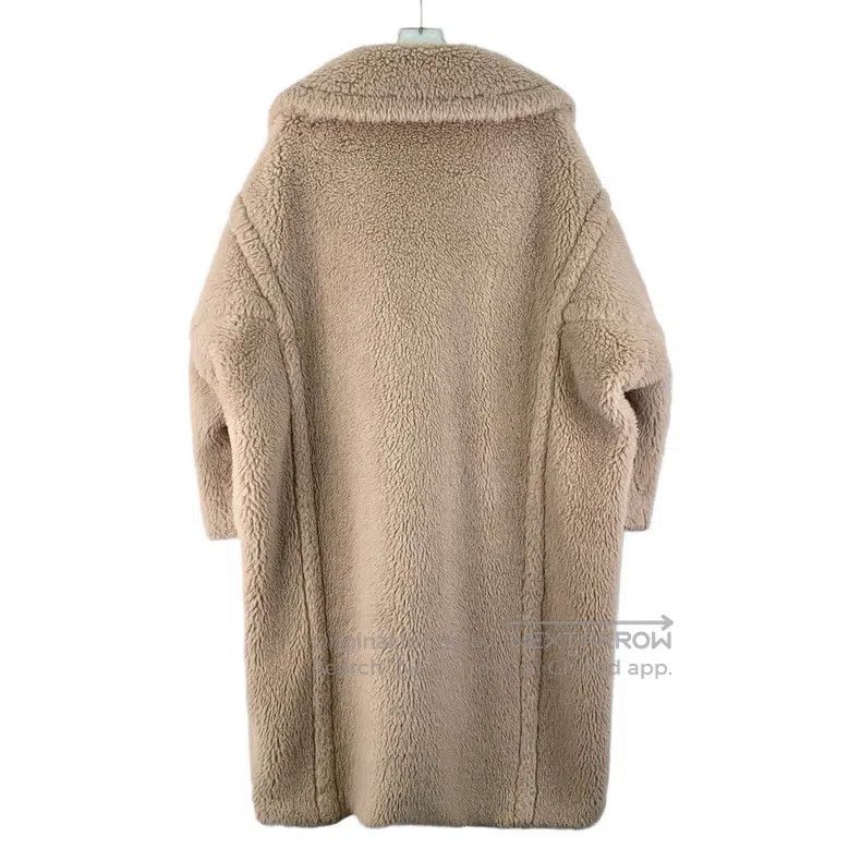 Max Mara Max Mara Light Brown Teddy Alpaca Hair Lapel Double Breast Size S / US 4 / IT 40 - 2 Thumbnail