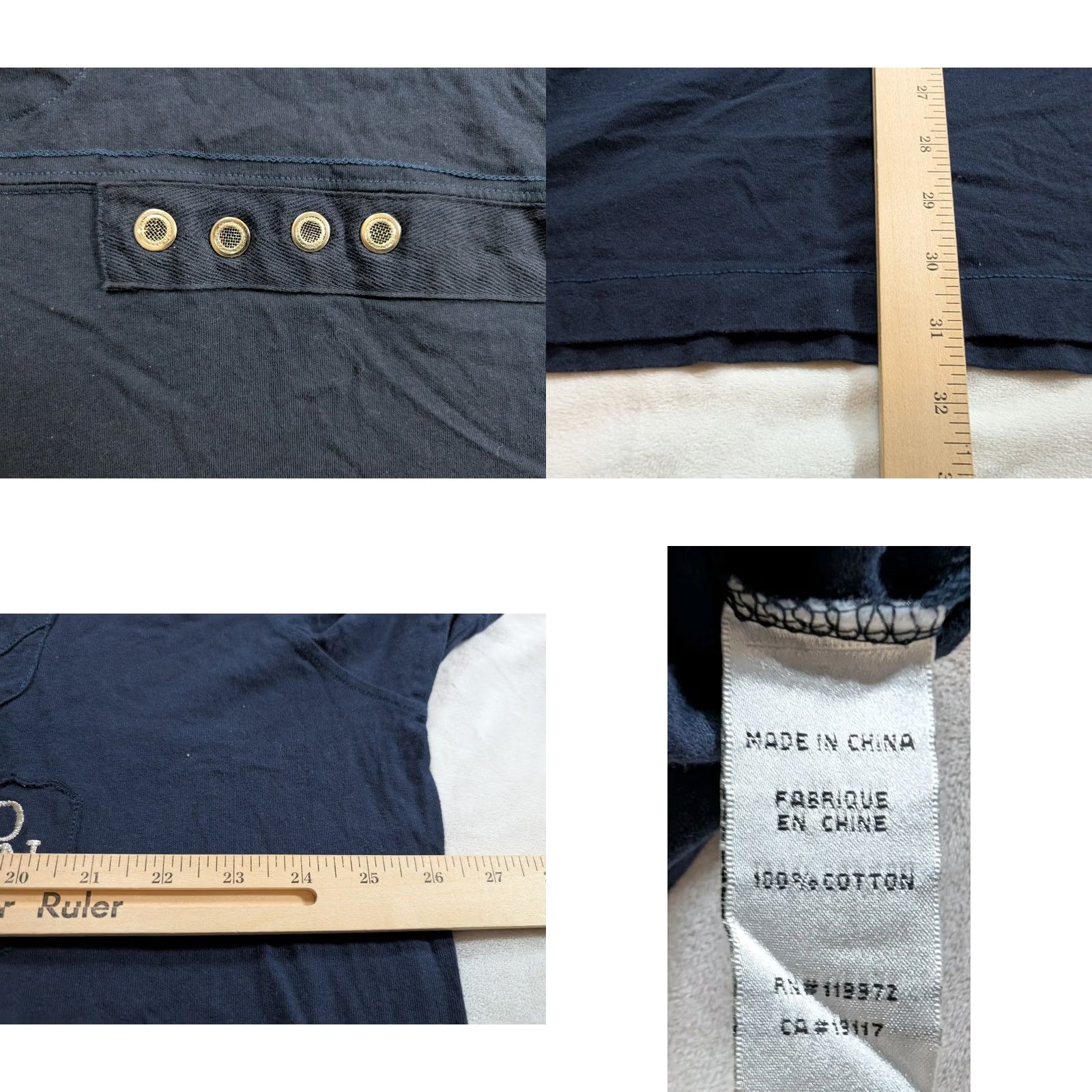 Vintage Parish School Polo Shirt Mens 4XL Blue Button Down Navy Hip Hop Epaulets Rap Size US XXL / EU 58 / 5 - 9 Thumbnail