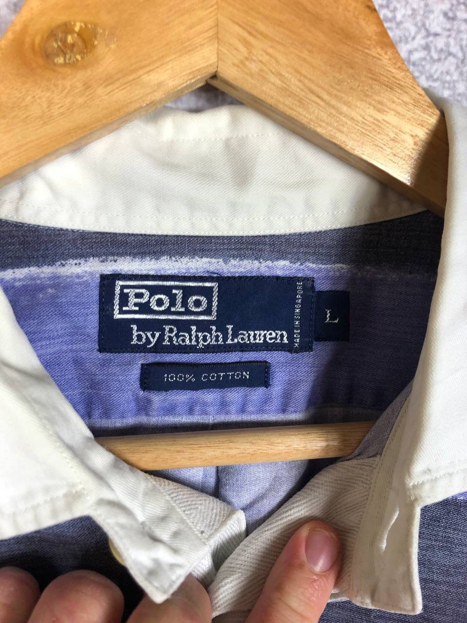 Polo Ralph Lauren Vintage Rugby Polo Ralph Lauren Striped Shirt Longsleeve Size US L / EU 52-54 / 3 - 7 Thumbnail