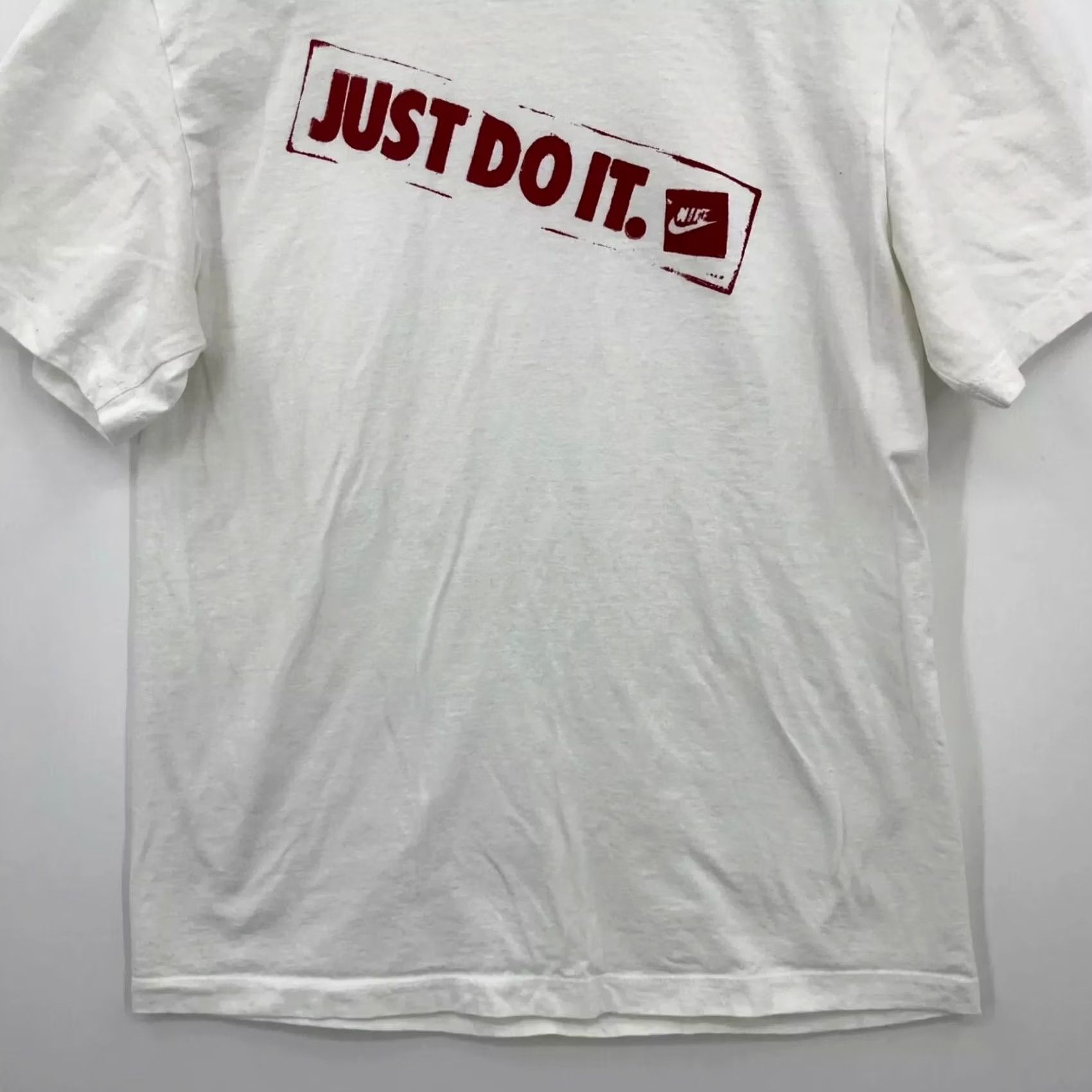 Nike Nike T-Shirt Men’s M White Just Do It Logo Short Sleeve Crew Neck Cotton Size US M / EU 48-50 / 2 - 3 Thumbnail