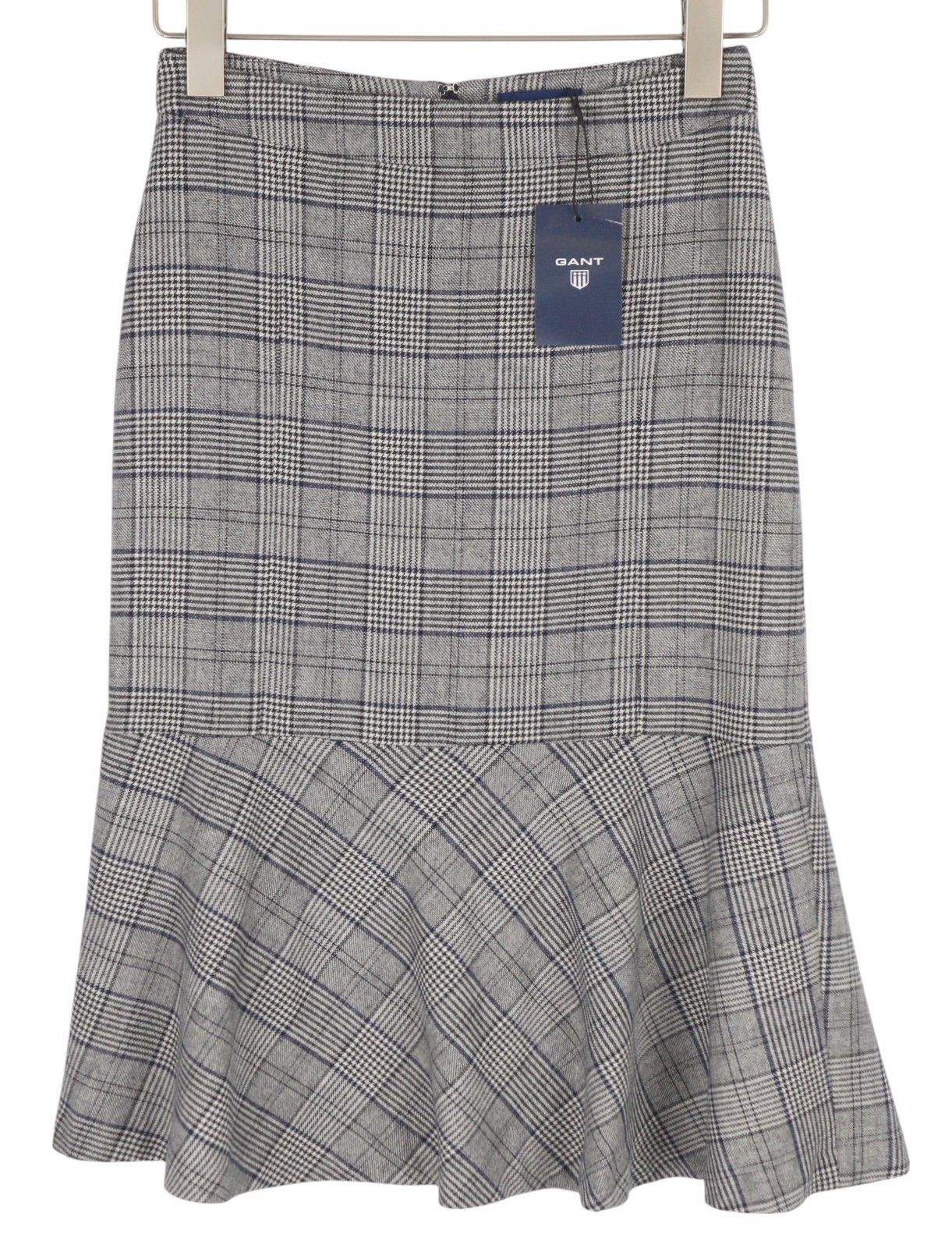 Gant CHECKED FLARE EU34 Blue Plaid Knee Skirt 85179 Size 26" / US 2 / IT 38 - 1 Thumbnail