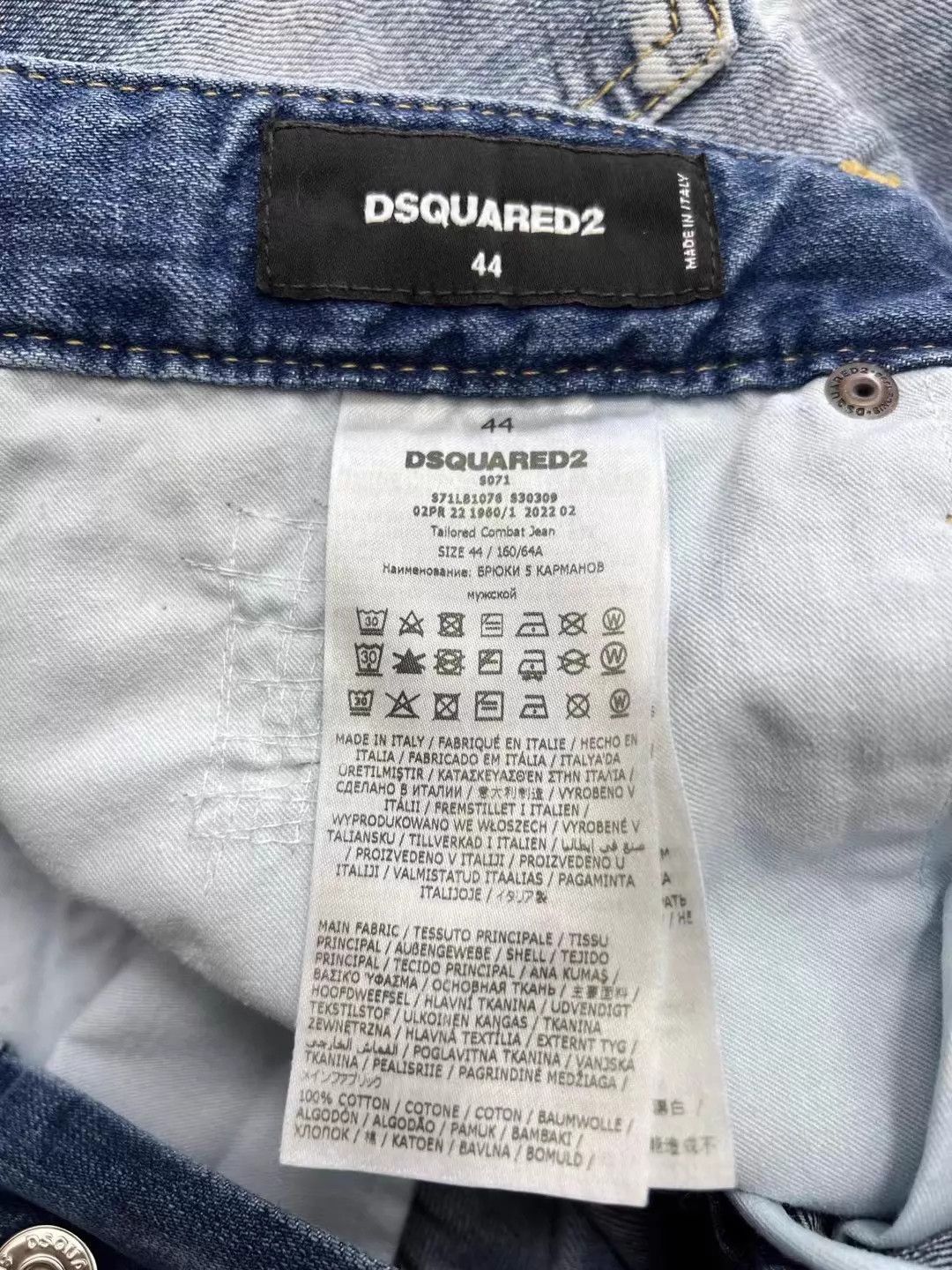 Dsquared2 Dsquared2 2022FW Tailored Combat Light Blue Denim Jeans Size US 28 / EU 44 - 8 Thumbnail