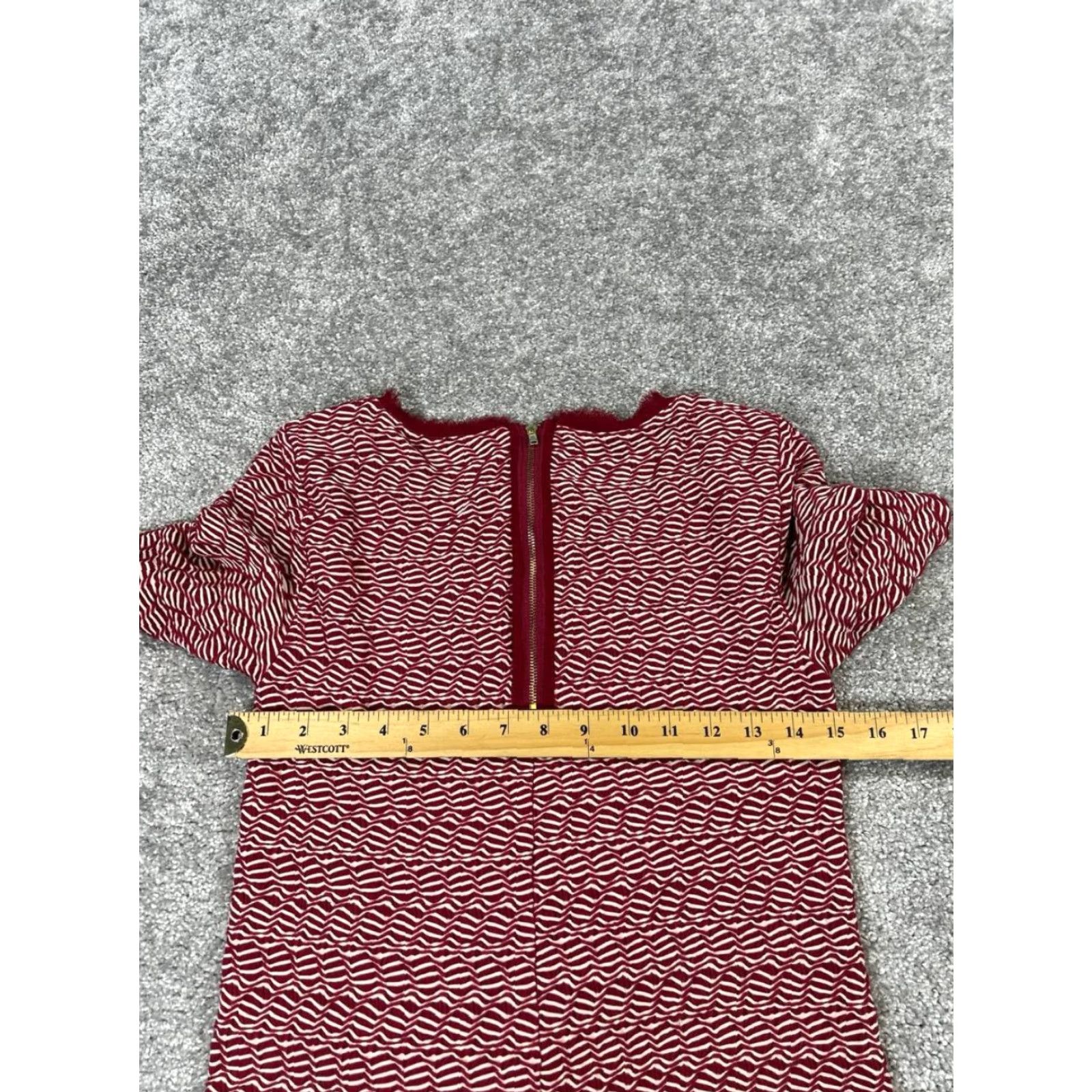 Vintage Maeve Dress Womens XS Red Knit Blouson Short Sleeve Striped A-Line Casual Size XS / US 0-2 / IT 36-38 - 5 Thumbnail