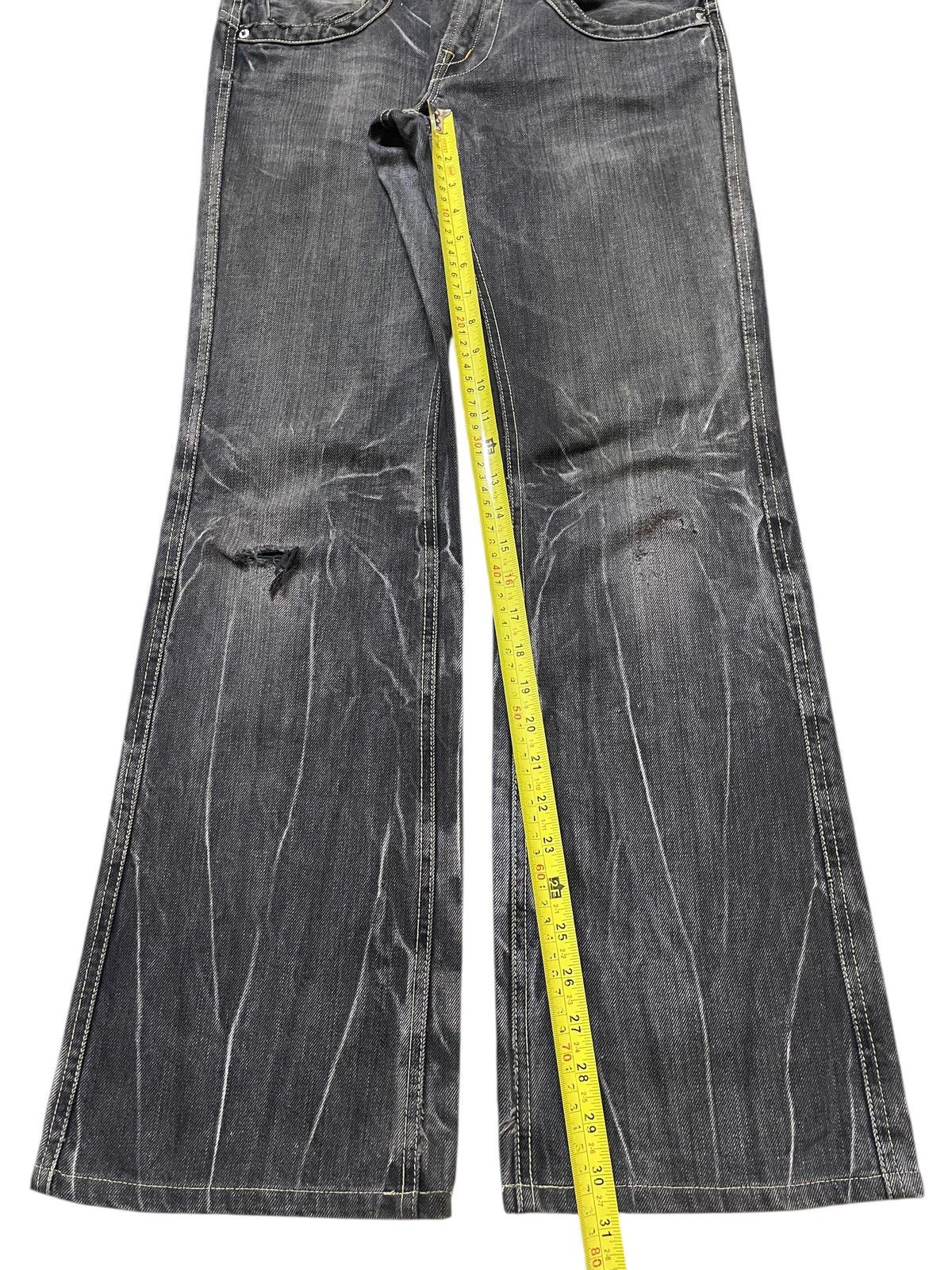 semanticdesign Vintage Japan Semantic Design Thunder Wash Faded Flare Jeans Size US 31 - 14 Thumbnail