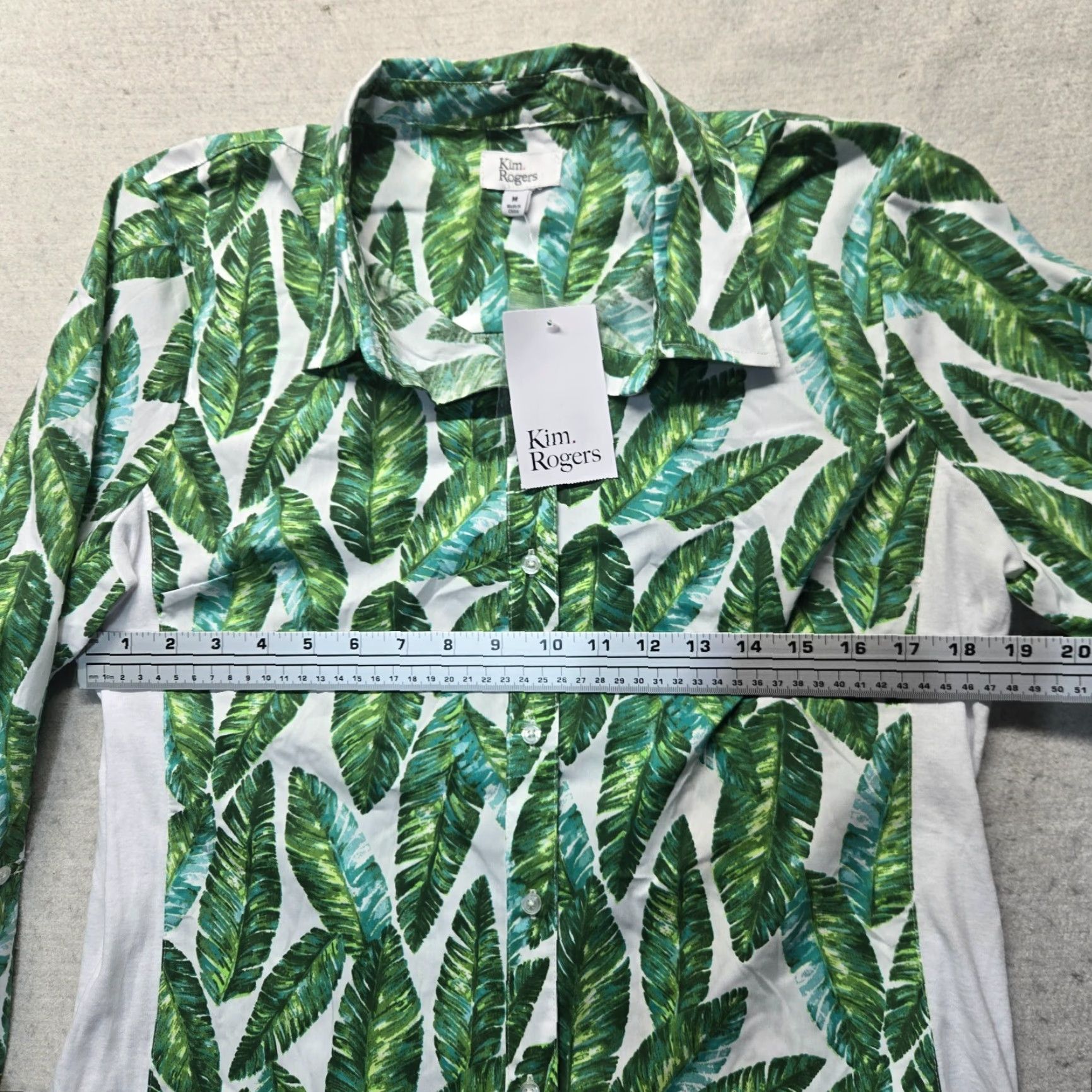 Vintage Kim Rogers Shirt Women M Green Linen Button-Up Adult Medium V-Neck Classic Womens Shirt Size M / US 6-8 / IT 42-44 - 5 Thumbnail
