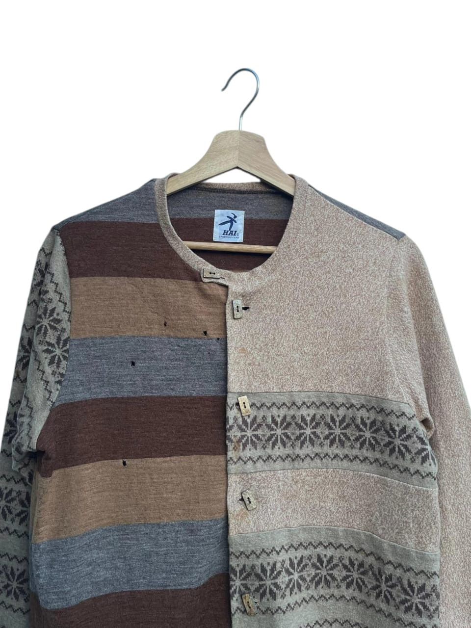 Hai Sporting Gear 80s Hai Sporting Gear Issey Miyake Wool Cardigan Size M / US 6-8 / IT 42-44 - 6 Thumbnail