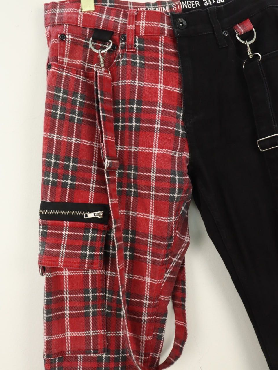 Japanese Brand Bondage Punk Tartan Plaid Hybrid Pant Size US 33 - 6 Thumbnail