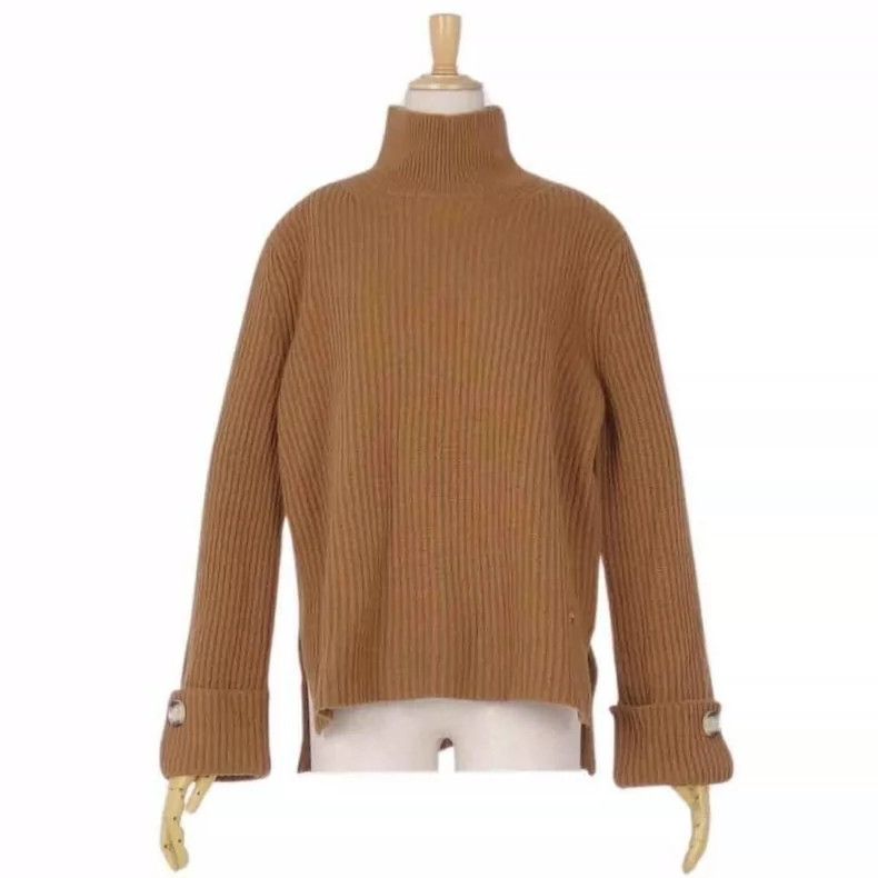 Loro Piana LORO PIANA Knitted sweater high collar sweater 100% baby c Size XS / US 0-2 / IT 36-38 - 2 Thumbnail