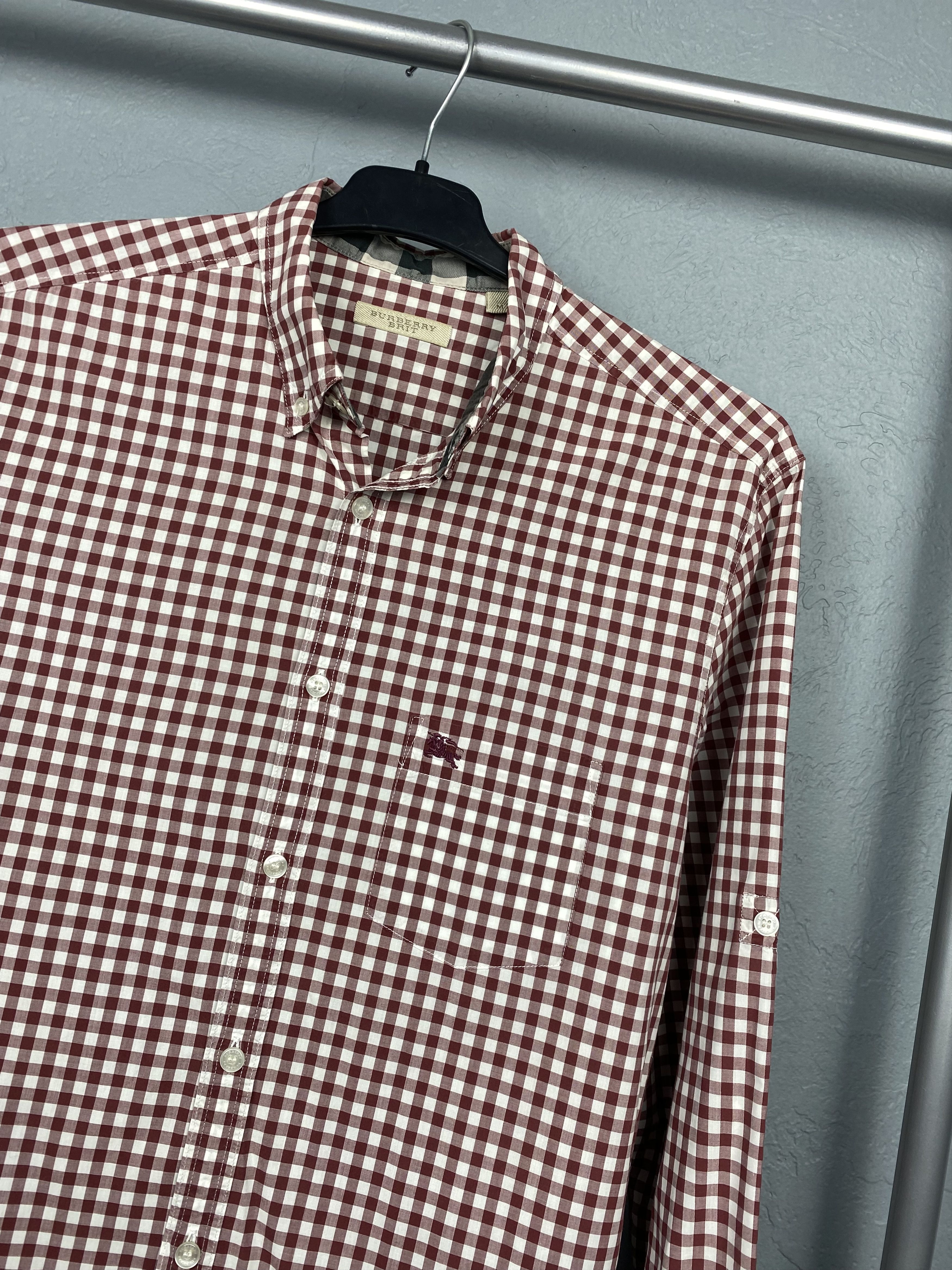 Burberry Burberry Brit Mens Long Sleeve Plaid Shirt Y2K Size US M / EU 48-50 / 2 - 2 Thumbnail