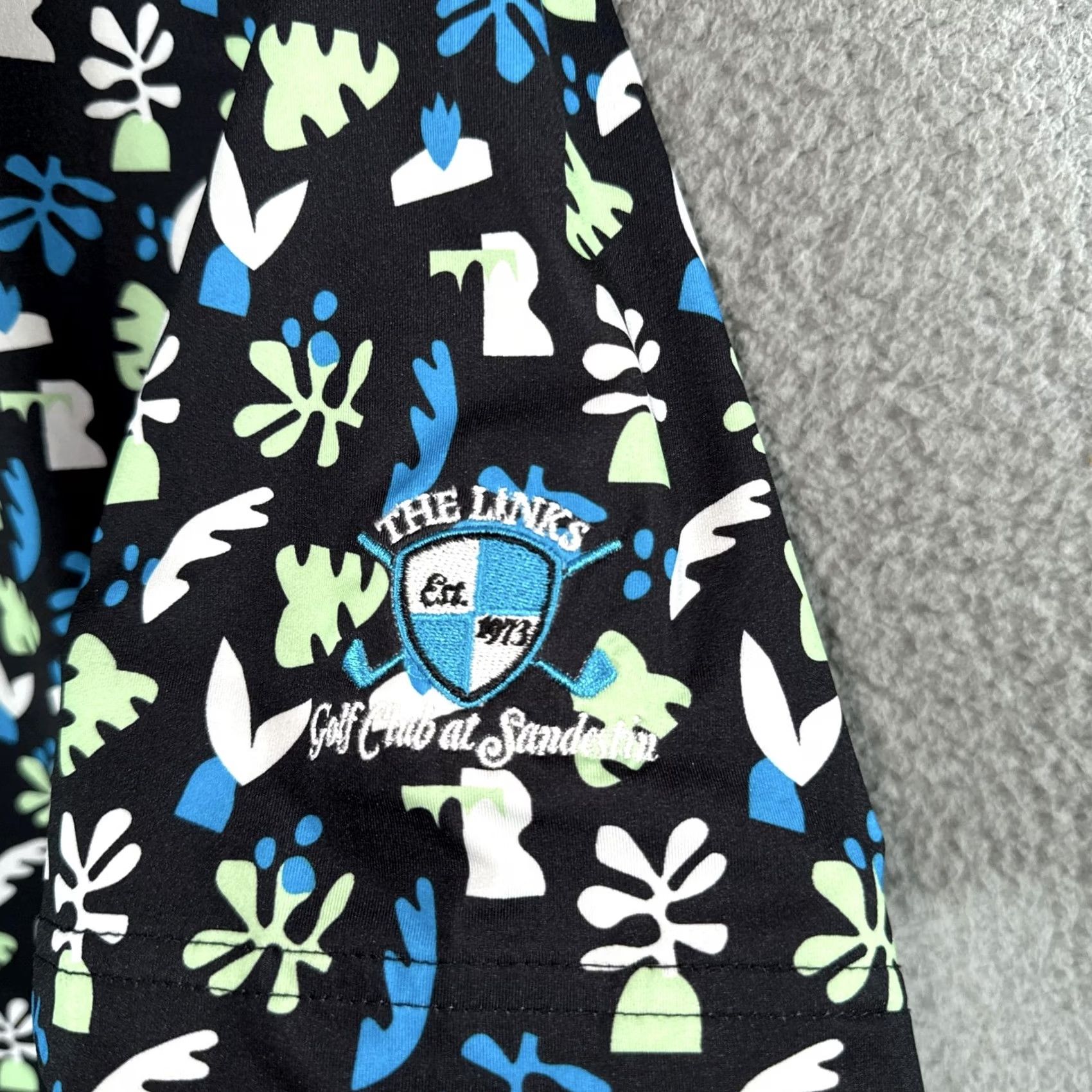 Footjoy FootJoy Palm Springs Jungle Leaves Polo Shirt Mens Large Multicolor Golf Stretch Size US L / EU 52-54 / 3 - 5 Thumbnail