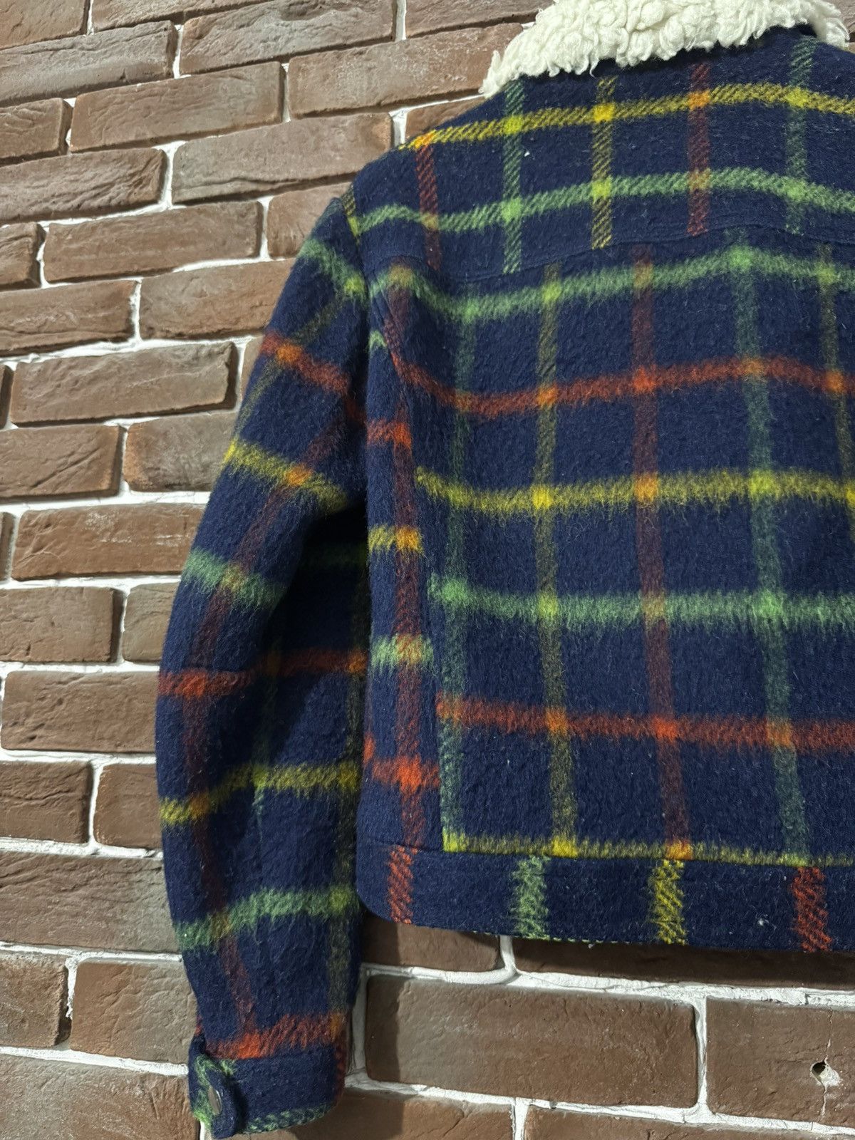 Japanese Brand VINTAGE Wool Fuzzy JACKET TARTAN RIRI ZIP Avant Garde Hype Size US S / EU 44-46 / 1 - 9 Thumbnail