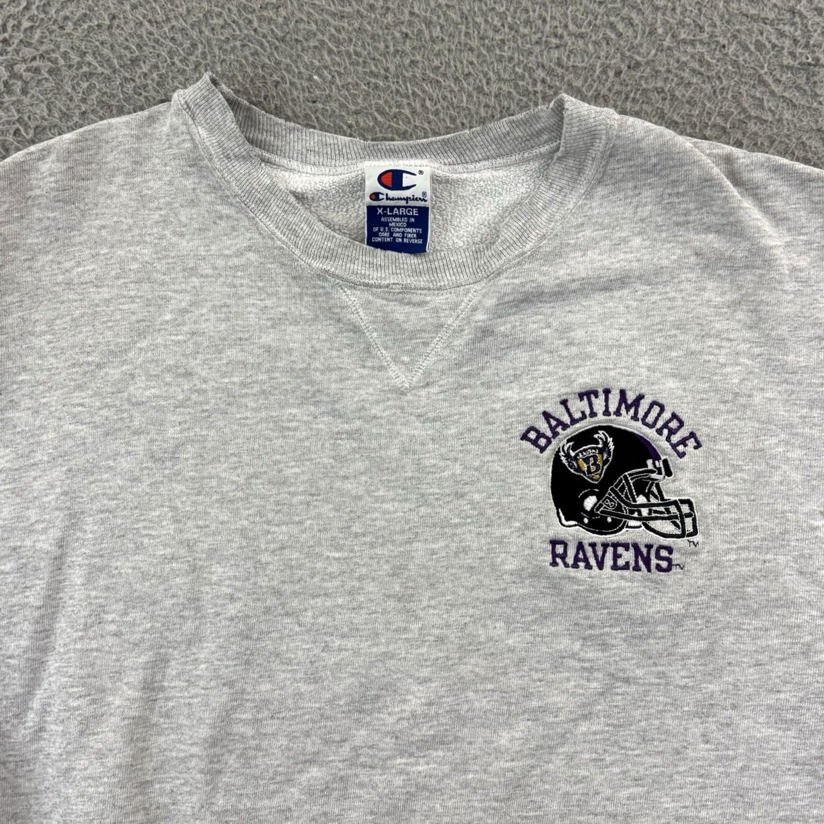 Champion VINTAGE Baltimore Ravens Sweatshirt Mens XL Gray Champion NFL 90s Sport Football Size US XL / EU 56 / 4 - 3 Thumbnail