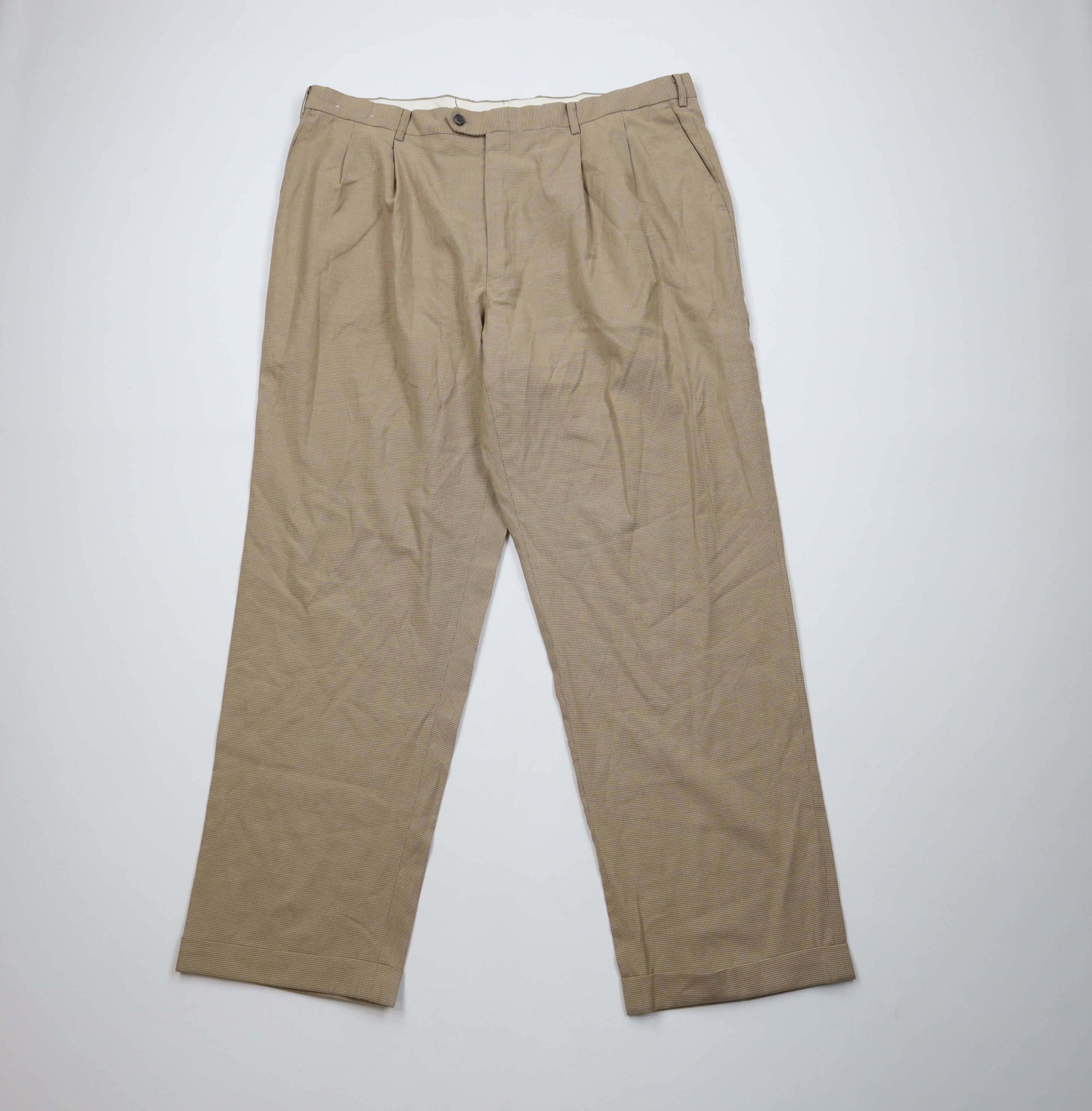 Ralph Lauren Vintage 90s Ralph Lauren Pleated Cuffed Wide Leg Chino Pants Size US 42 / EU 58 - 1 Thumbnail