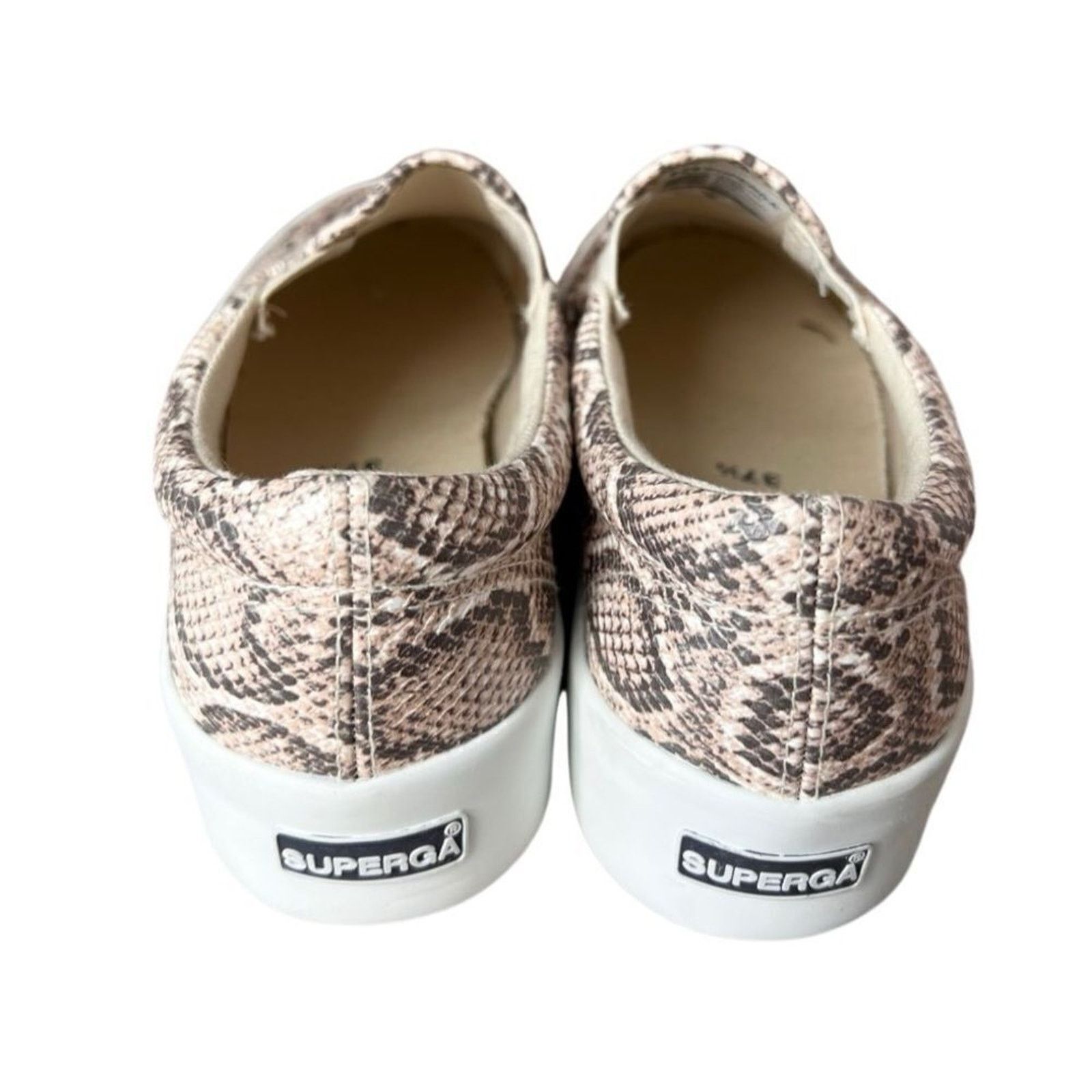 Superga Superga Faux Snakeskin Beige Platform Slip On Sneakers 5.5 Size US 5.5 / IT 35.5 - 5 Thumbnail