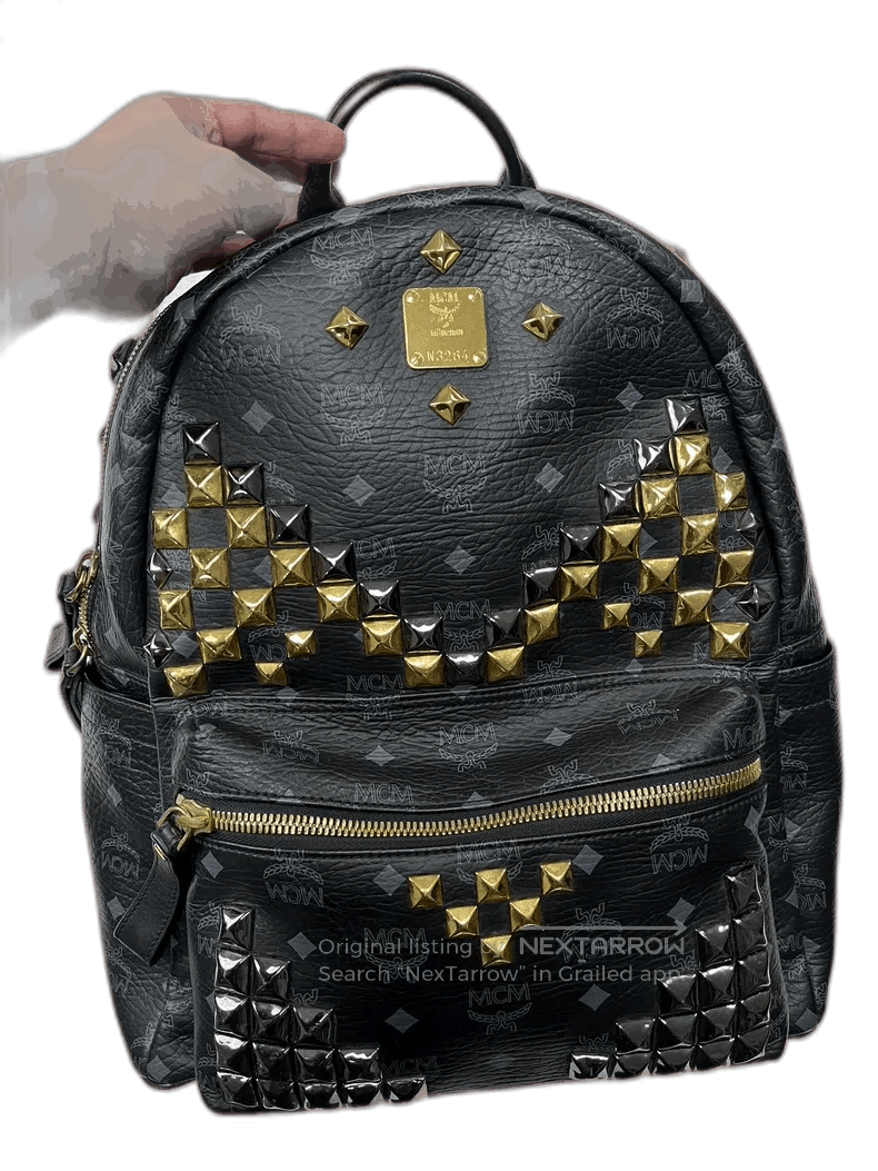MCM MCM black rivet medium backpack. Size ONE SIZE - 1 Thumbnail