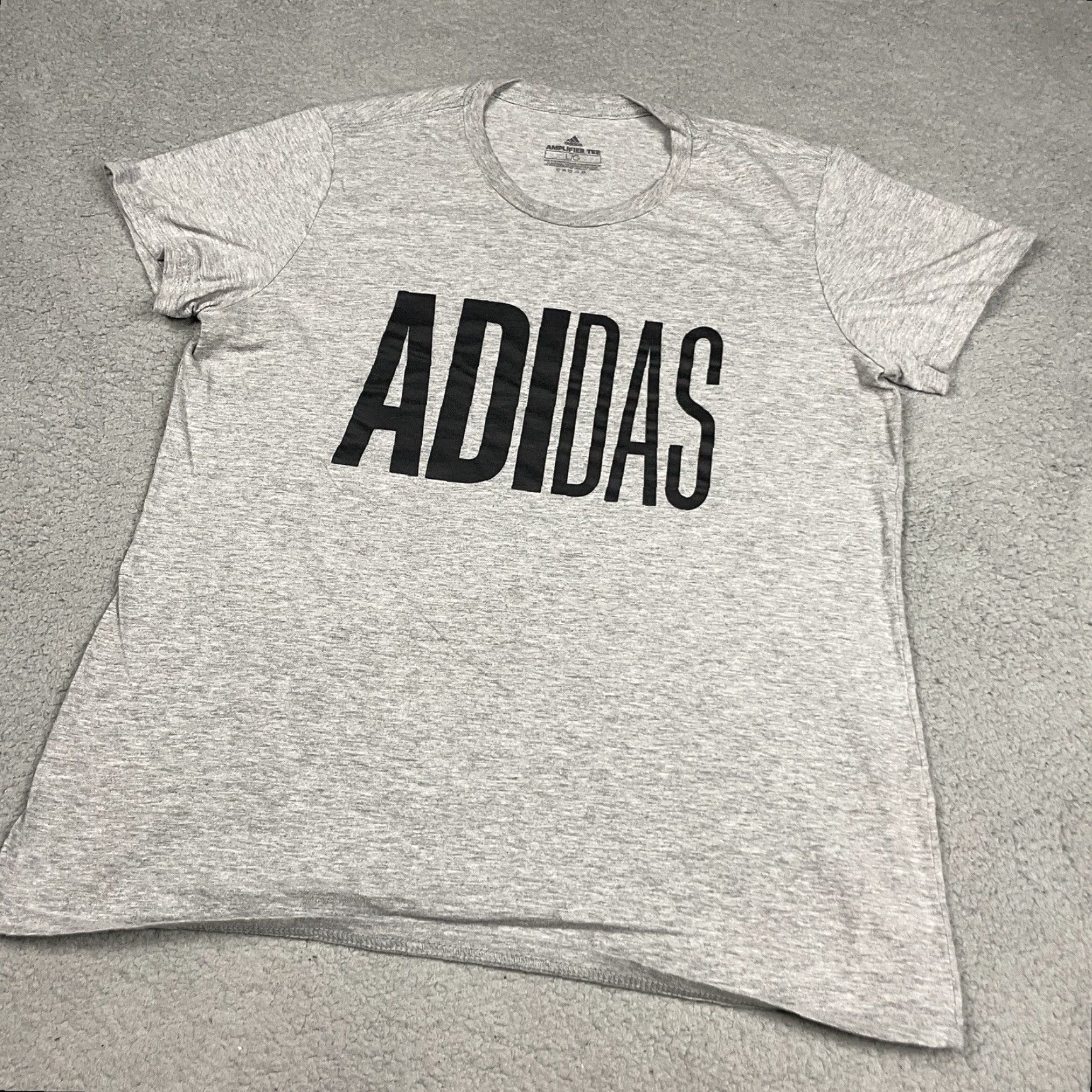 Adidas Adidas Amplifier T-Shirt Unisex Adults L Black Gray Logo Graphic Print Crew Neck Short Sleeve Modern Trefoil 2020 Size L / US 10 / IT 46 - 7 Thumbnail