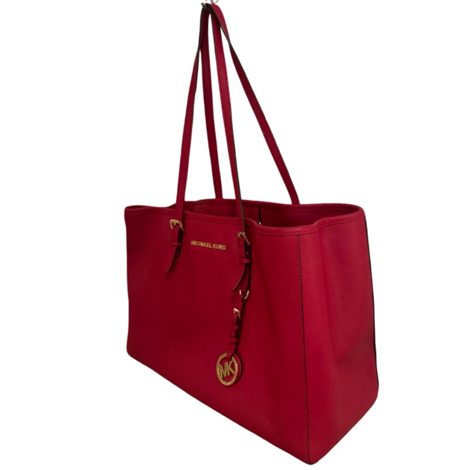 Michael Kors MICHAEL Michael Kors Saffiano Leather Top Handle Bag - Red Size ONE SIZE - 4 Thumbnail