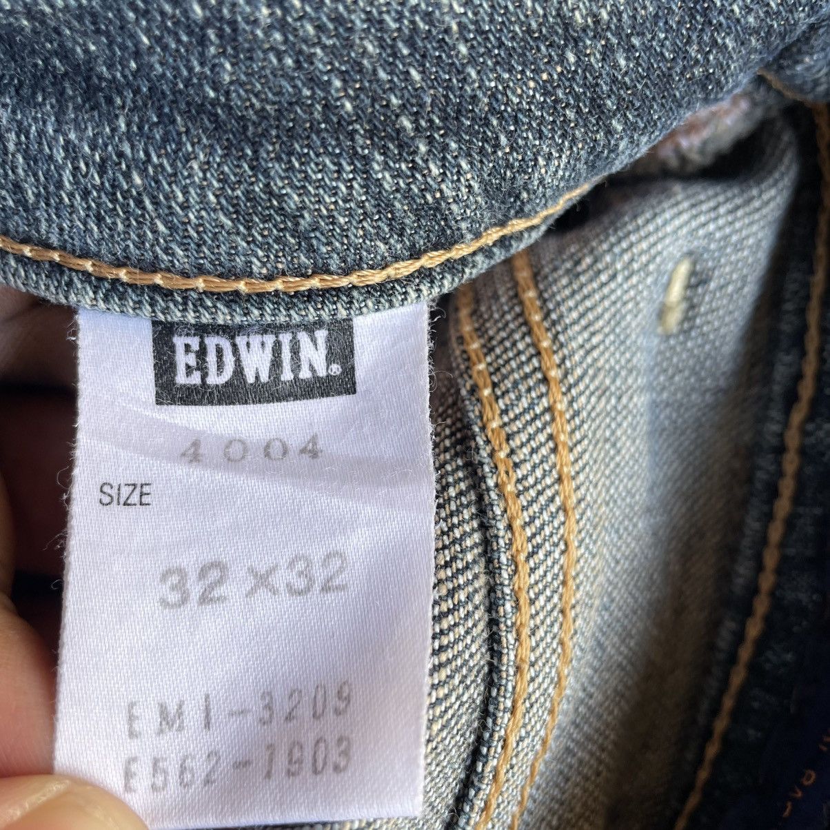 Edwin 🔥Vintage Edwin 4004 Stoned Washed Women Distress Denim Jeans Size 31" - 14 Thumbnail