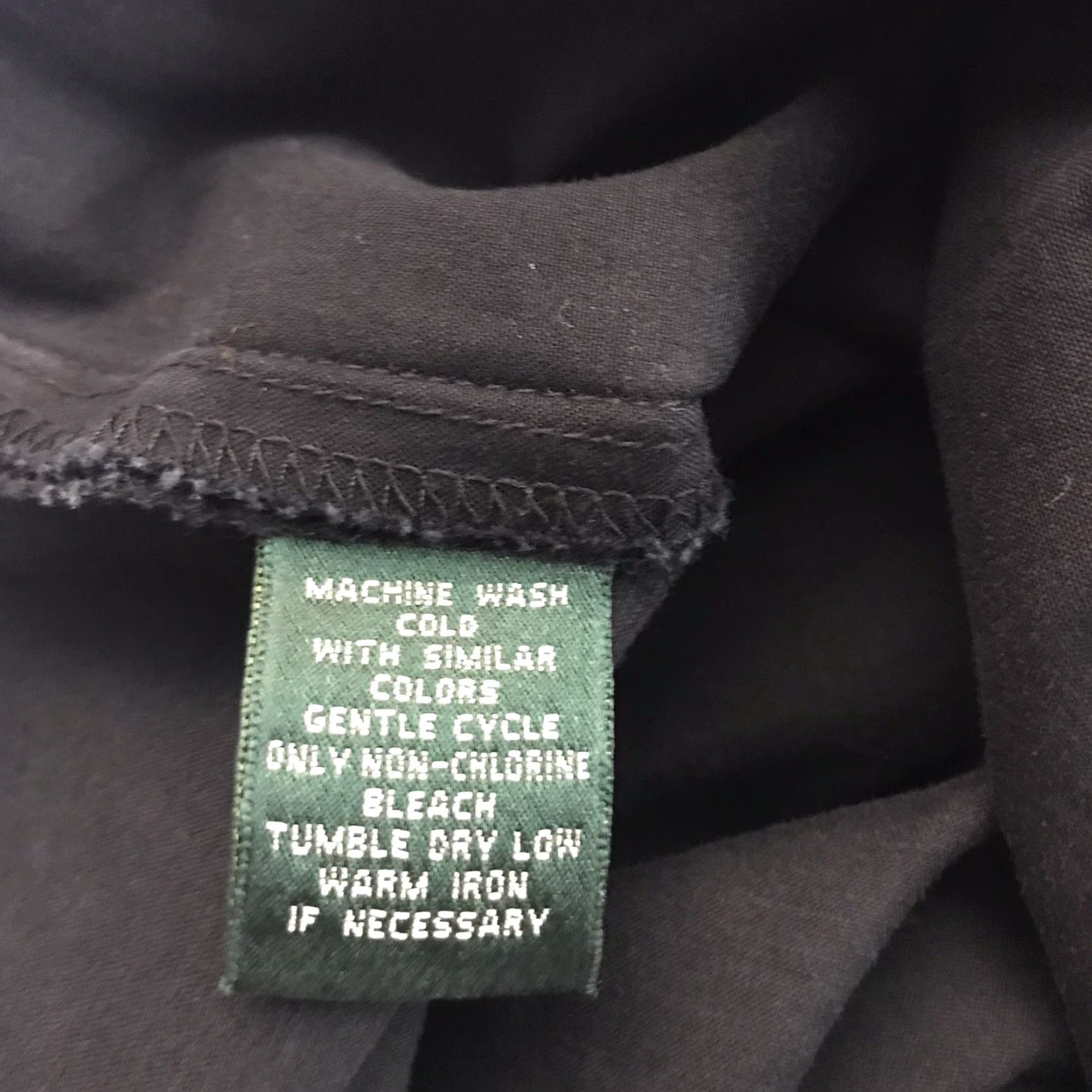 Ralph Lauren VINTAGE Ralph Lauren Black Label Chino Pants Women Size 14W Black Cotton Spandex Straight Leg Size 36" / US 14 / IT 50 - 4 Thumbnail