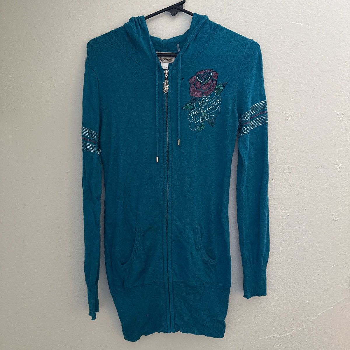 Ed Hardy Ed Hardy Y2K Women’s Rhinestone Vintage Hoodie Dress Size M / US 6-8 / IT 42-44 - 1 Thumbnail