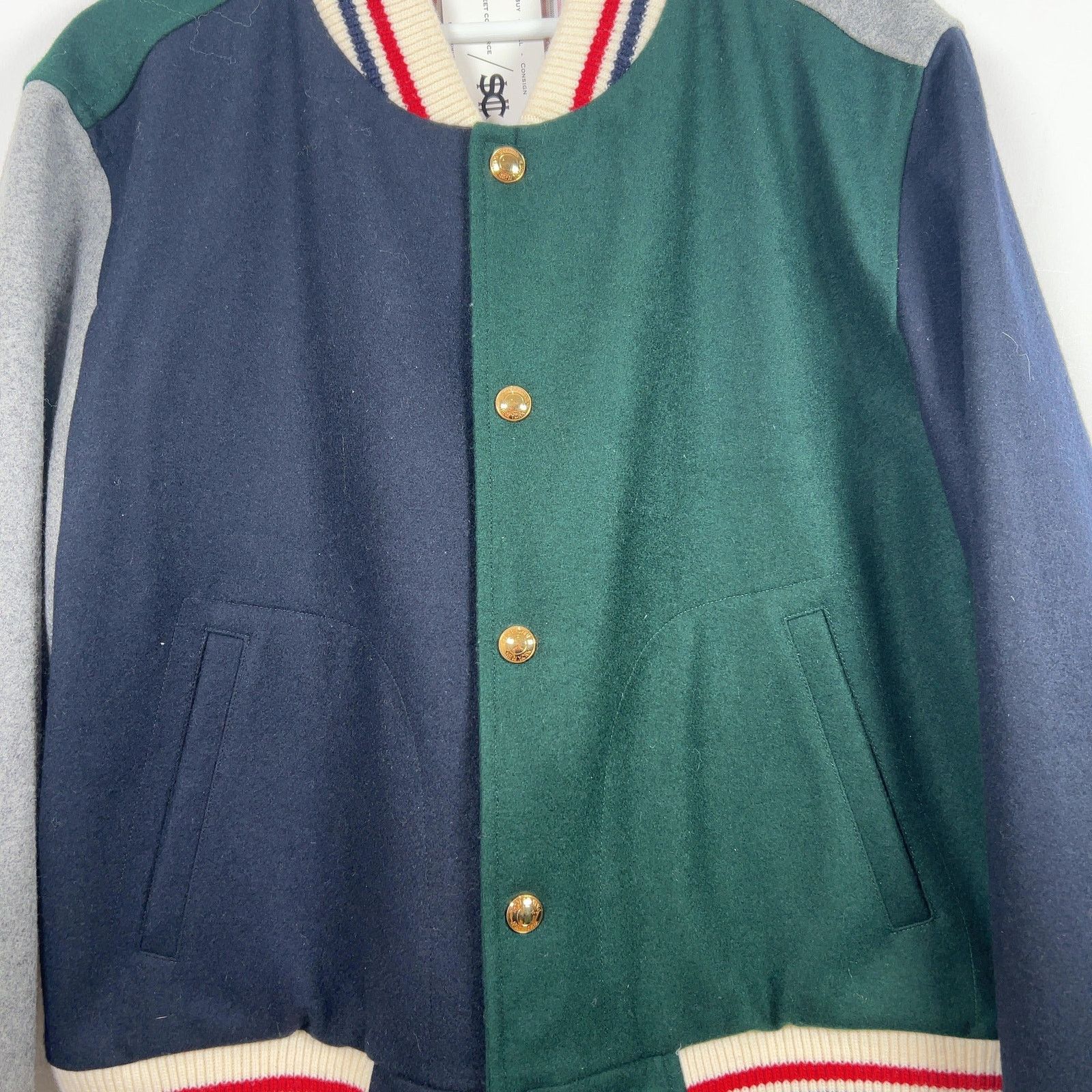 Thom Browne Thom Browne Color Block Wool Varsity Jacket Size US XL / EU 56 / 4 - 2 Thumbnail