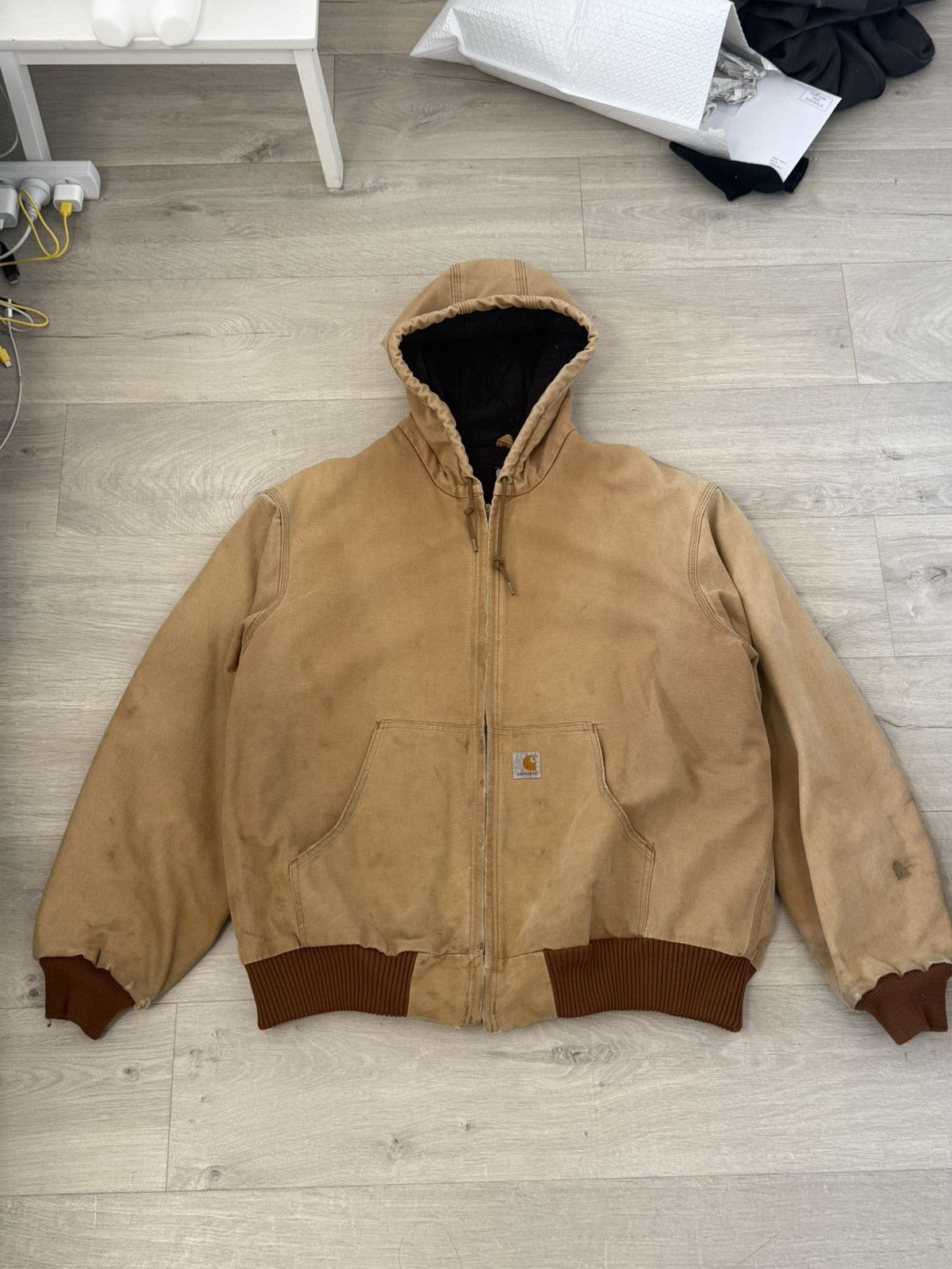 Carhartt Vintage Carhartt zip up hooded jacket Size US XL / EU 56 / 4 - 7 Thumbnail