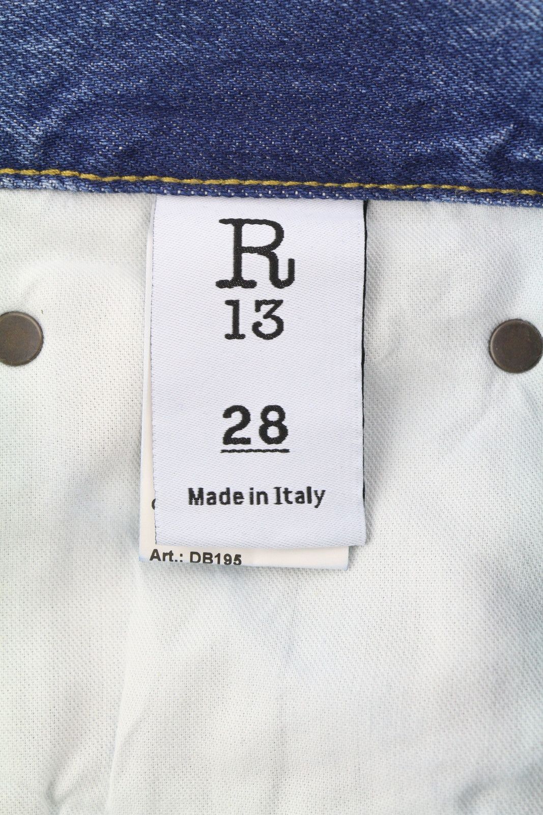 R13 CUFFED X-BF 28 Jasper Faded Denim 87202 Size 28" / US 6 / IT 42 - 8 Thumbnail