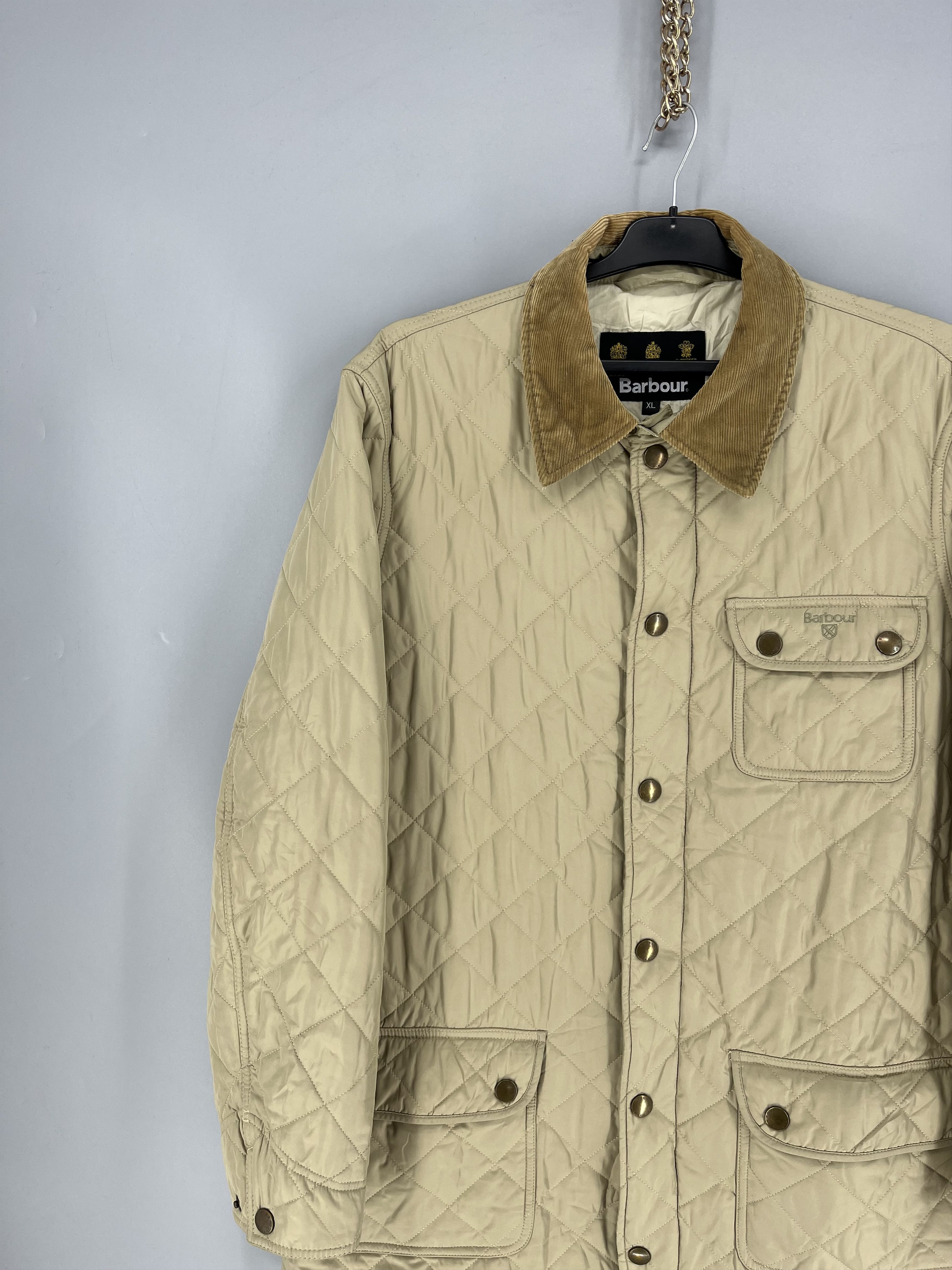 Barbour Barbour Barnett Quilt Jacket Mens XL Beige Quilted Corduroy Size US XL / EU 56 / 4 - 4 Thumbnail