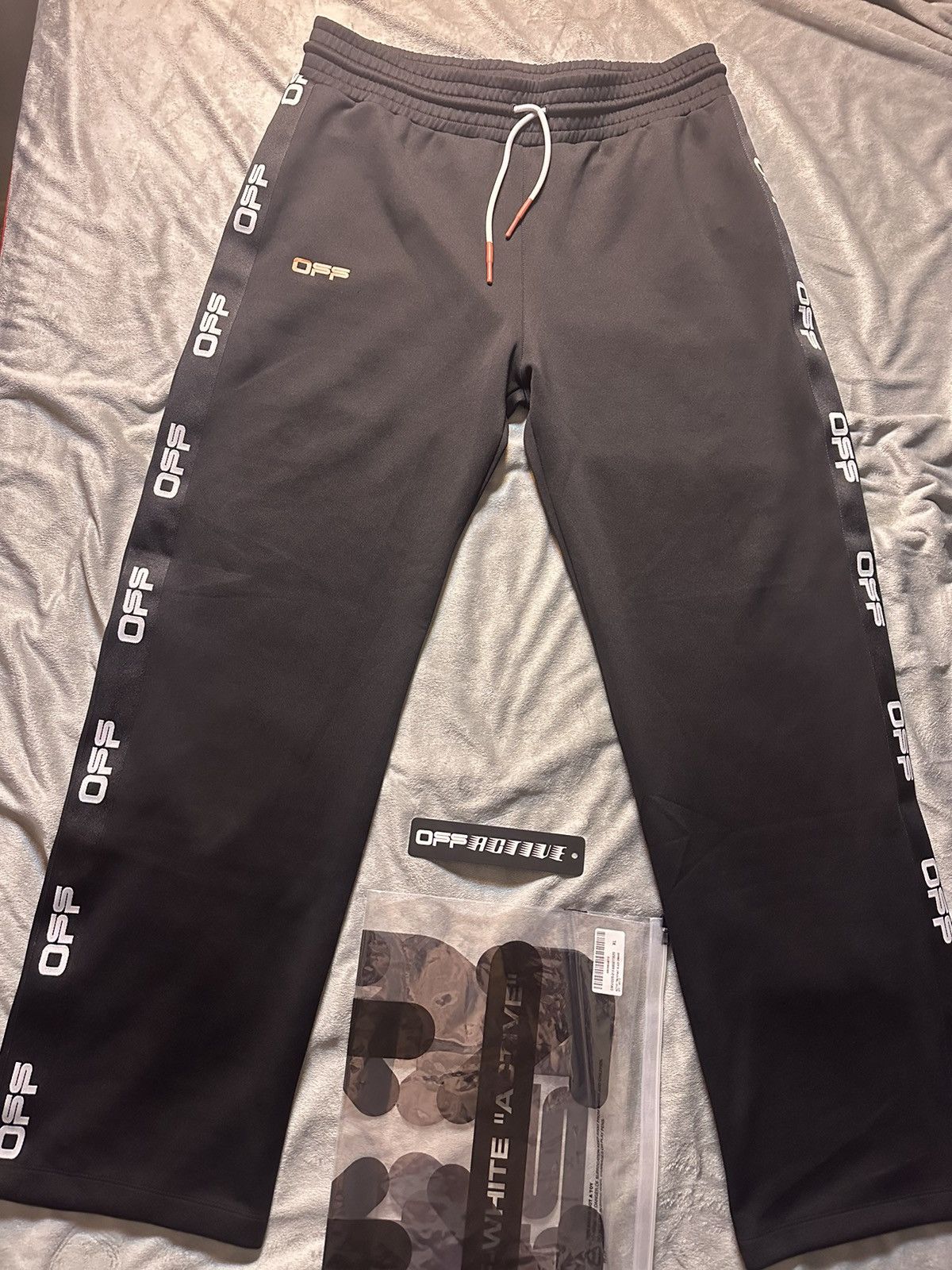 image of Off White Active Track Pants in Black, Men's (Size 36)