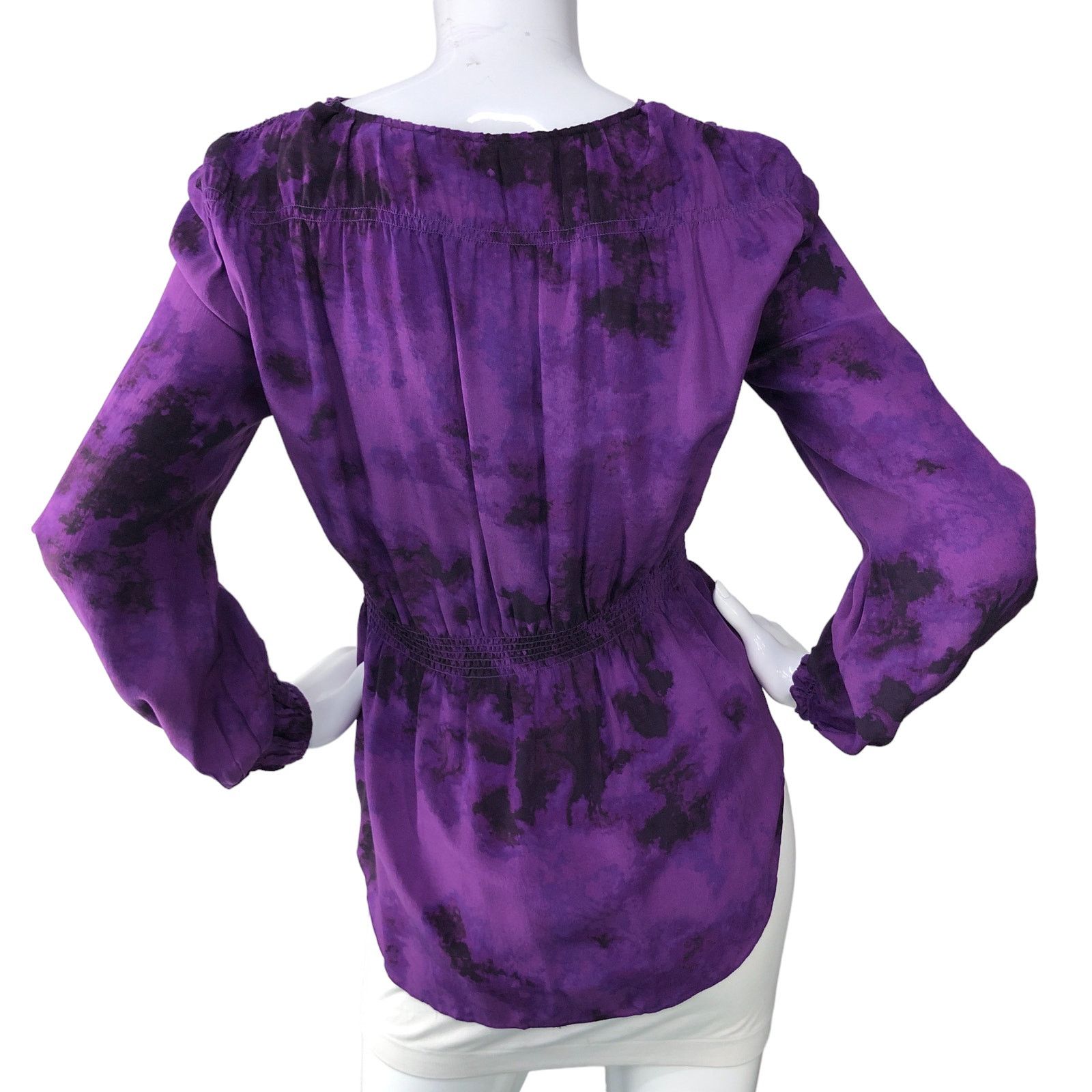 Rebecca Taylor Rebecca Taylor Size 6 Blouse Silk V Neck Balloon Sleeve Size M / US 6-8 / IT 42-44 - 7 Thumbnail