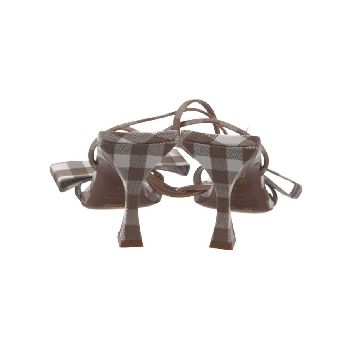 $700 studded spike bow embellished plaid heel