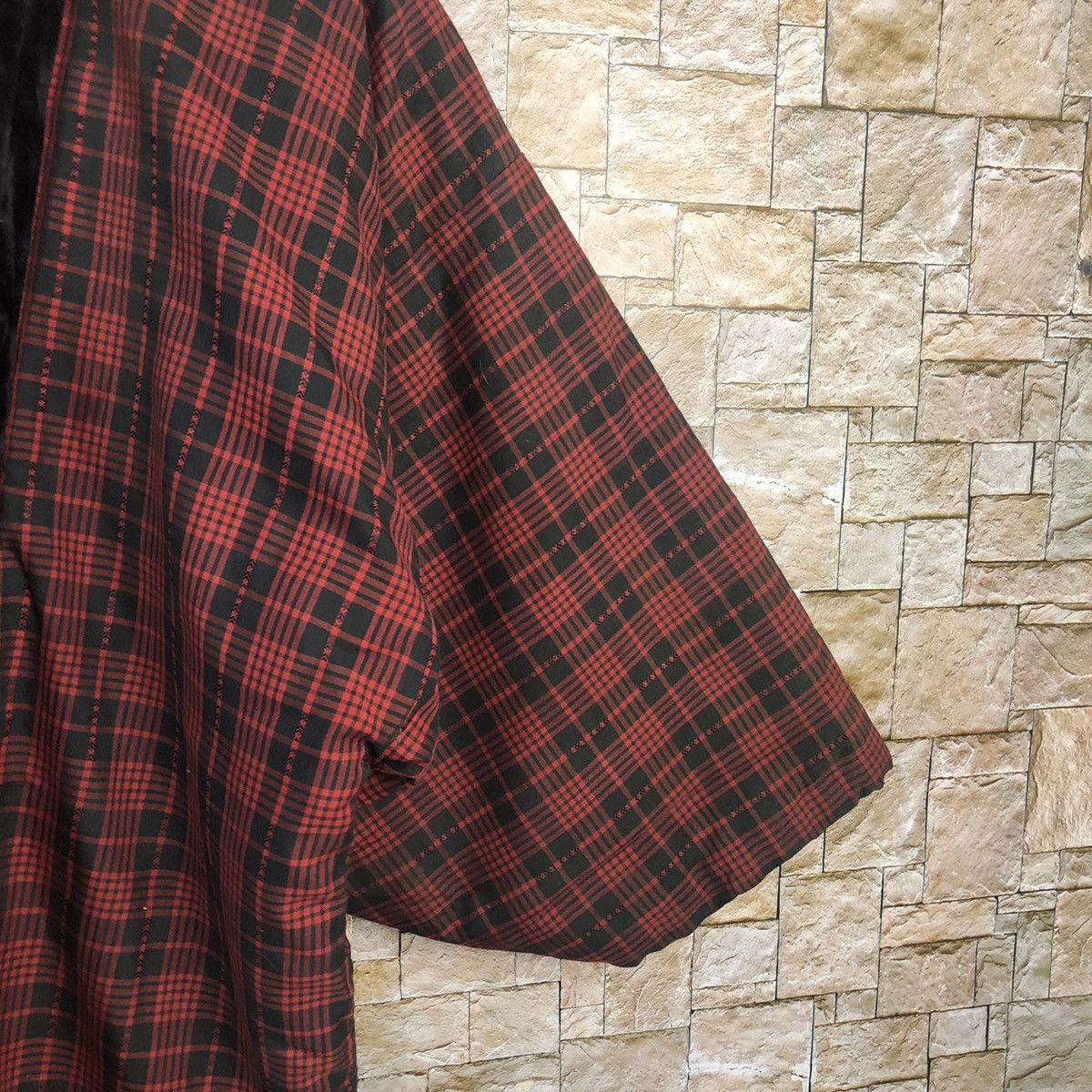 Japanese Brand Kimono Red Checkred vintage japan #A162 Size US L / EU 52-54 / 3 - 8 Thumbnail