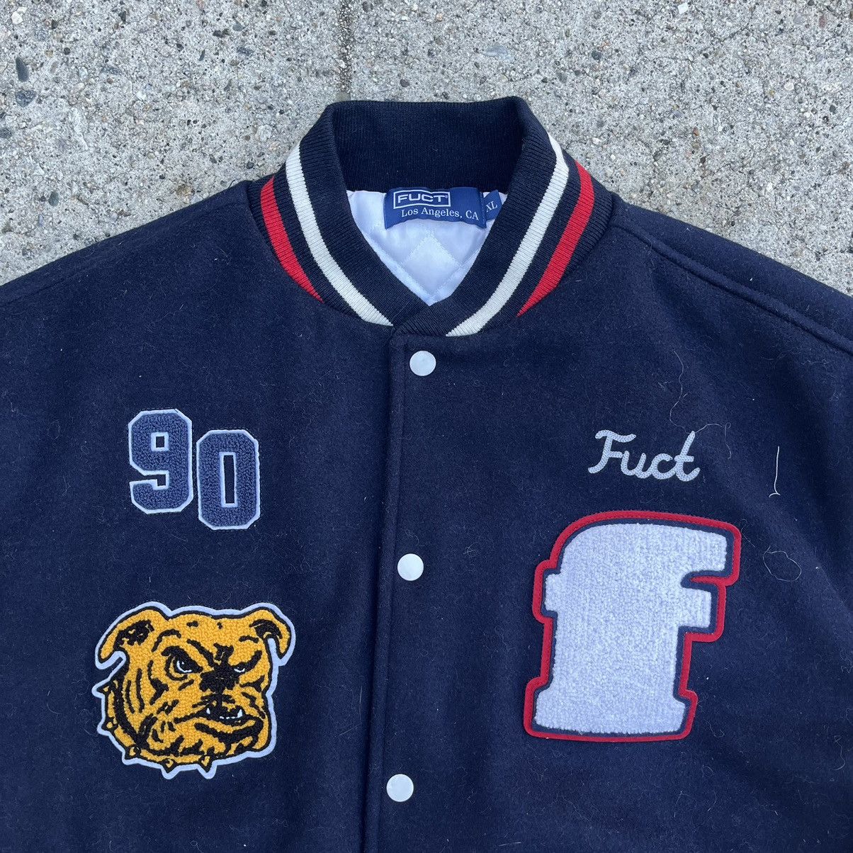 FUCT Fuct Wool Leather Varsity Letterman Jacket Size XL Rare Size US XL / EU 56 / 4 - 2 Thumbnail