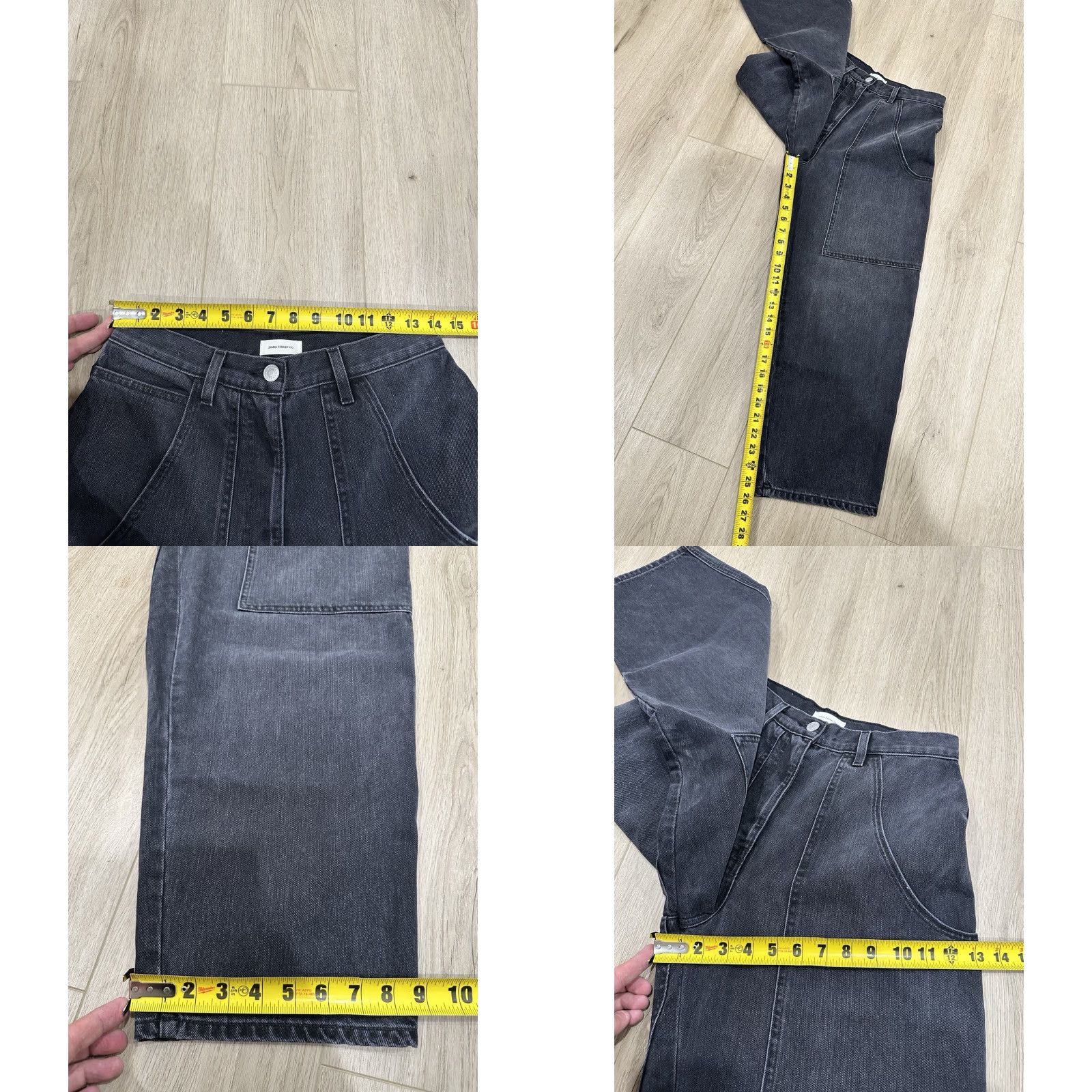 Vintage VINTAGE? No. James Street Co Jeans Women Barrell Fit Wide Black Gray Size 28x26 Size 28" / US 6 / IT 42 - 9 Thumbnail