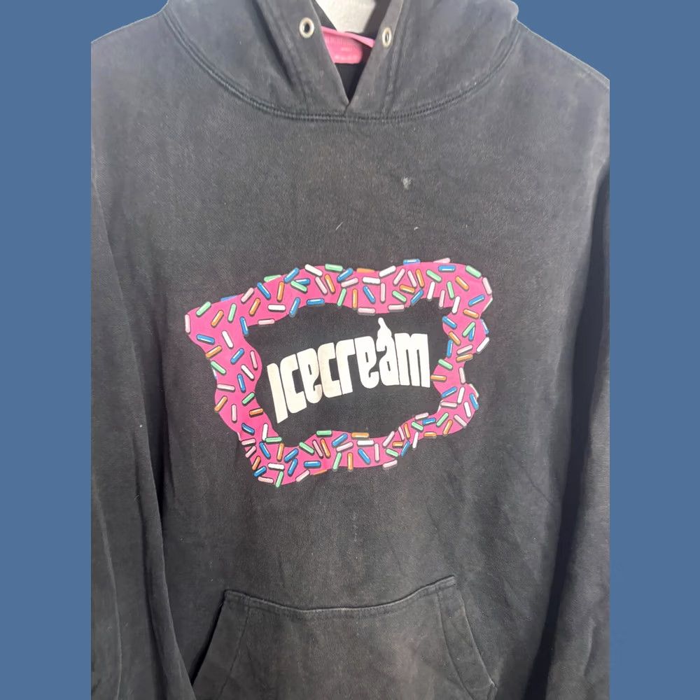 Vintage Vintage Ice Cream Pullover Hoodie Sweater Mens M Black 5982 Size US M / EU 48-50 / 2 - 1 Thumbnail
