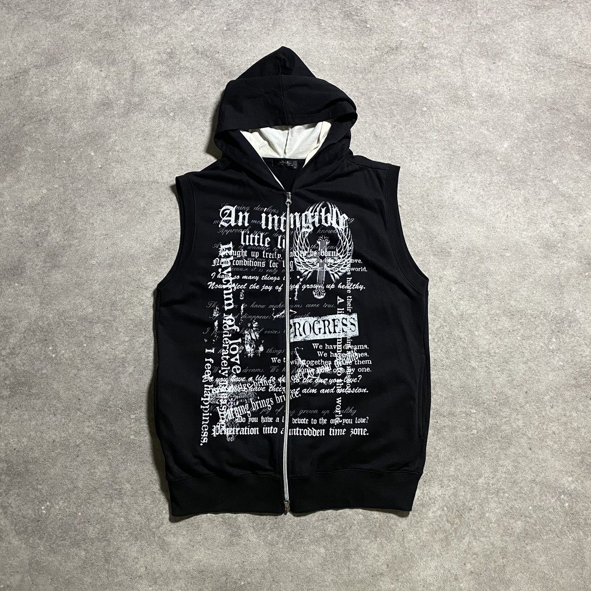 Le Grande Bleu (L.G.B.) Japanese Triune 3 Design Vest Hoodie - Gothic Style Size US M / EU 48-50 / 2 - 1 Thumbnail