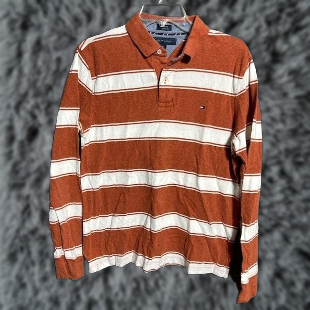 Tommy Hilfiger Tommy Hilfiger Rugby Polo Shirt Mens M Striped Streetwear Preppy Y2K Blokecore Casual Polo Shirt Mens Size US M / EU 48-50 / 2 - 1 Thumbnail