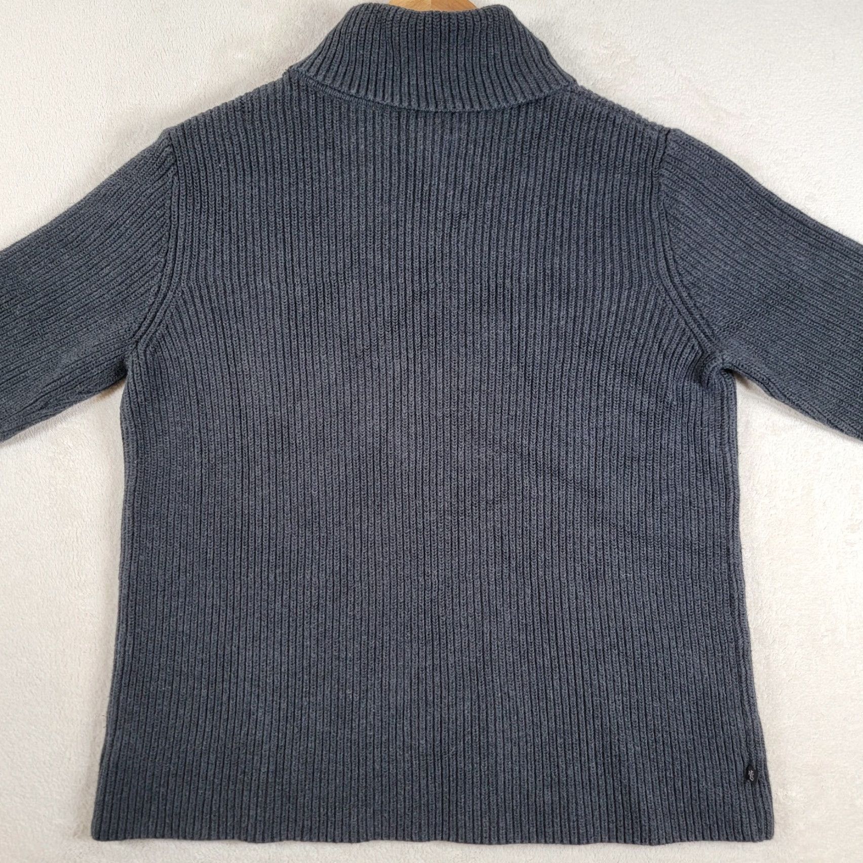 Ralph Lauren Lauren Ralph Lauren Women’s Blue Gray Snowflake Buttons Mock Neck Sweater Size S / US 4 / IT 40 - 3 Thumbnail