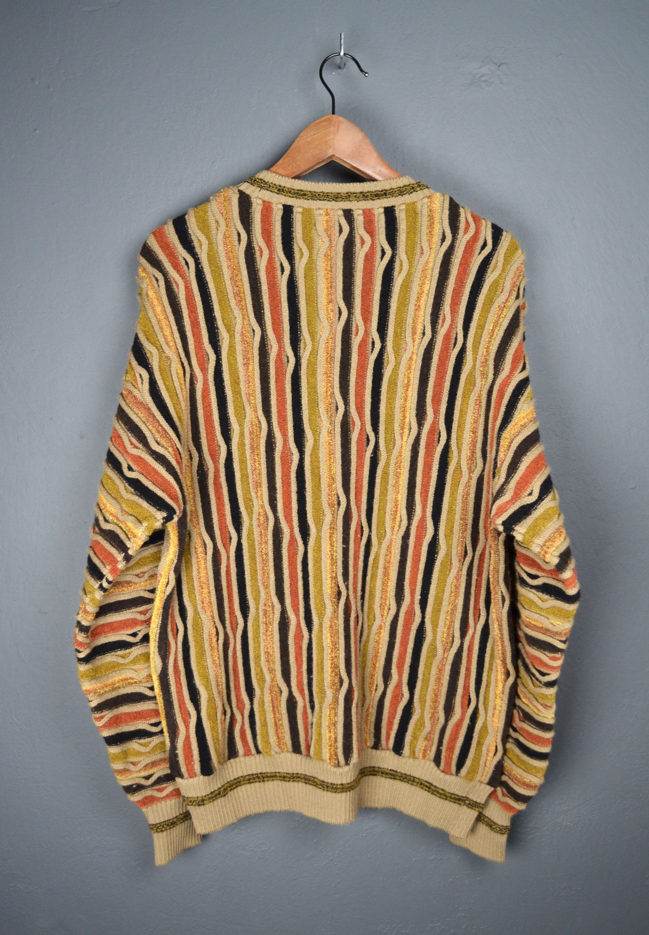 Japanese Brand Rotary Group Japanese 3D Knit Coogi Style Sweater 48 M Size US M / EU 48-50 / 2 - 8 Thumbnail