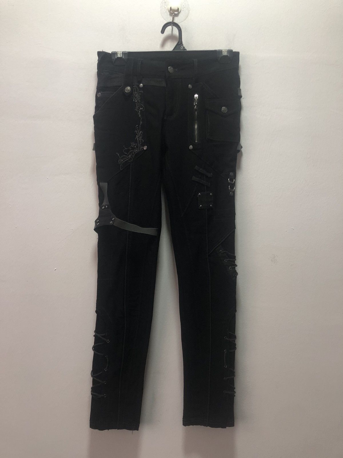 Japanese Brand × Seditionaries OZZ CROCE Pants Punk Cross Zip Strecht Size 27" / US 4 / IT 40 - 1 Thumbnail