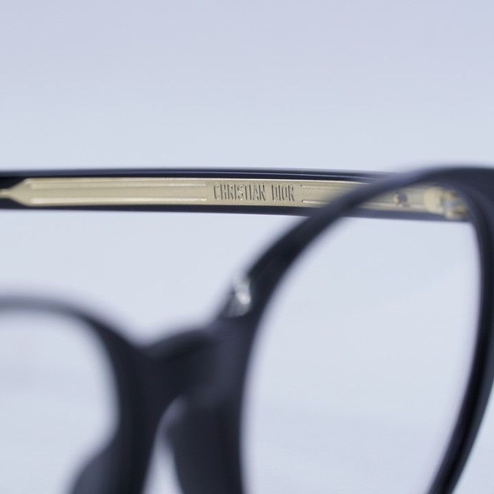 Dior Dior DIORSPIRITO RI 1000 Eyeglasses Black 51mm Round Frame Size ONE SIZE - 3 Thumbnail