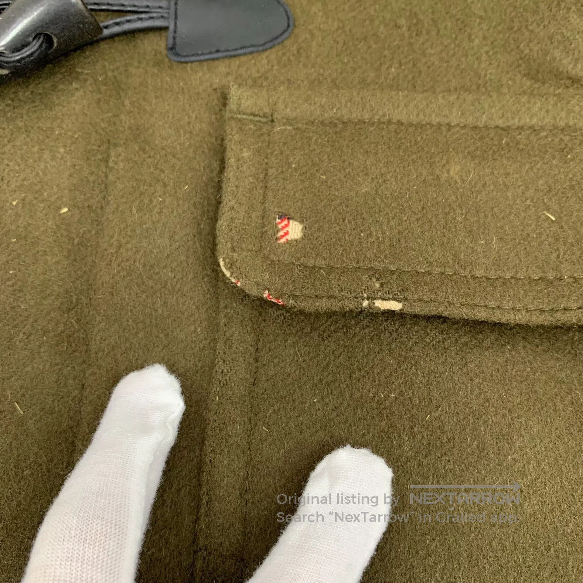 Burberry Burberry size 8y Dark green wool horn button hooded long-s Size US M / EU 48-50 / 2 - 8 Thumbnail