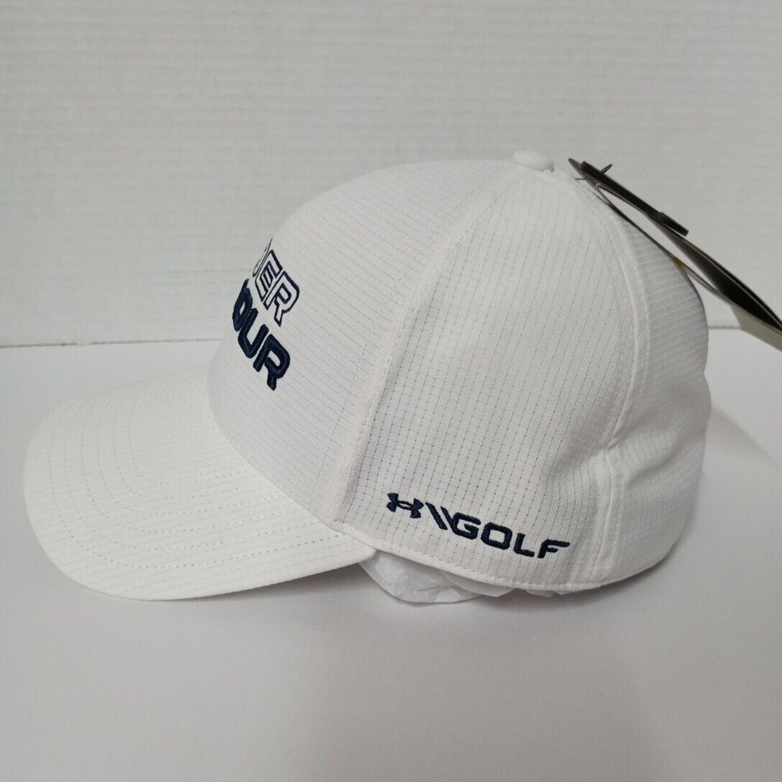 Under Armour UNDER ARMOUR Iso-Chill Flex Fitted Golf Hat- M/L White Size ONE SIZE - 4 Thumbnail
