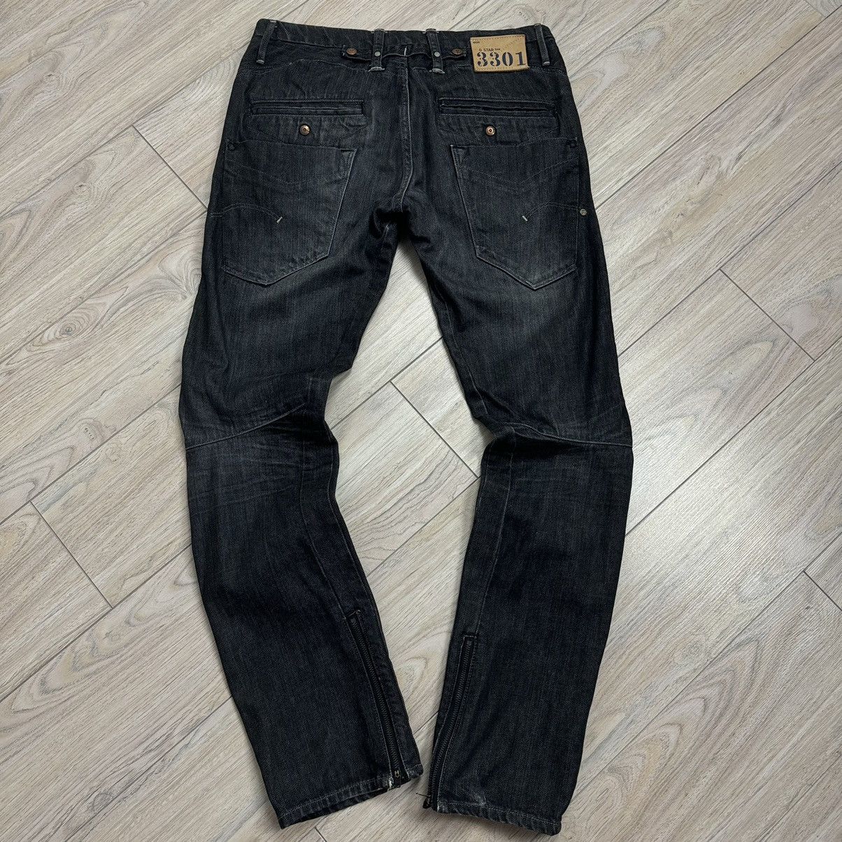 G-Star Vintage Y2K Gstar Muse Jack Avant Garde Black Denim Jeans Size 29" - 2 Thumbnail
