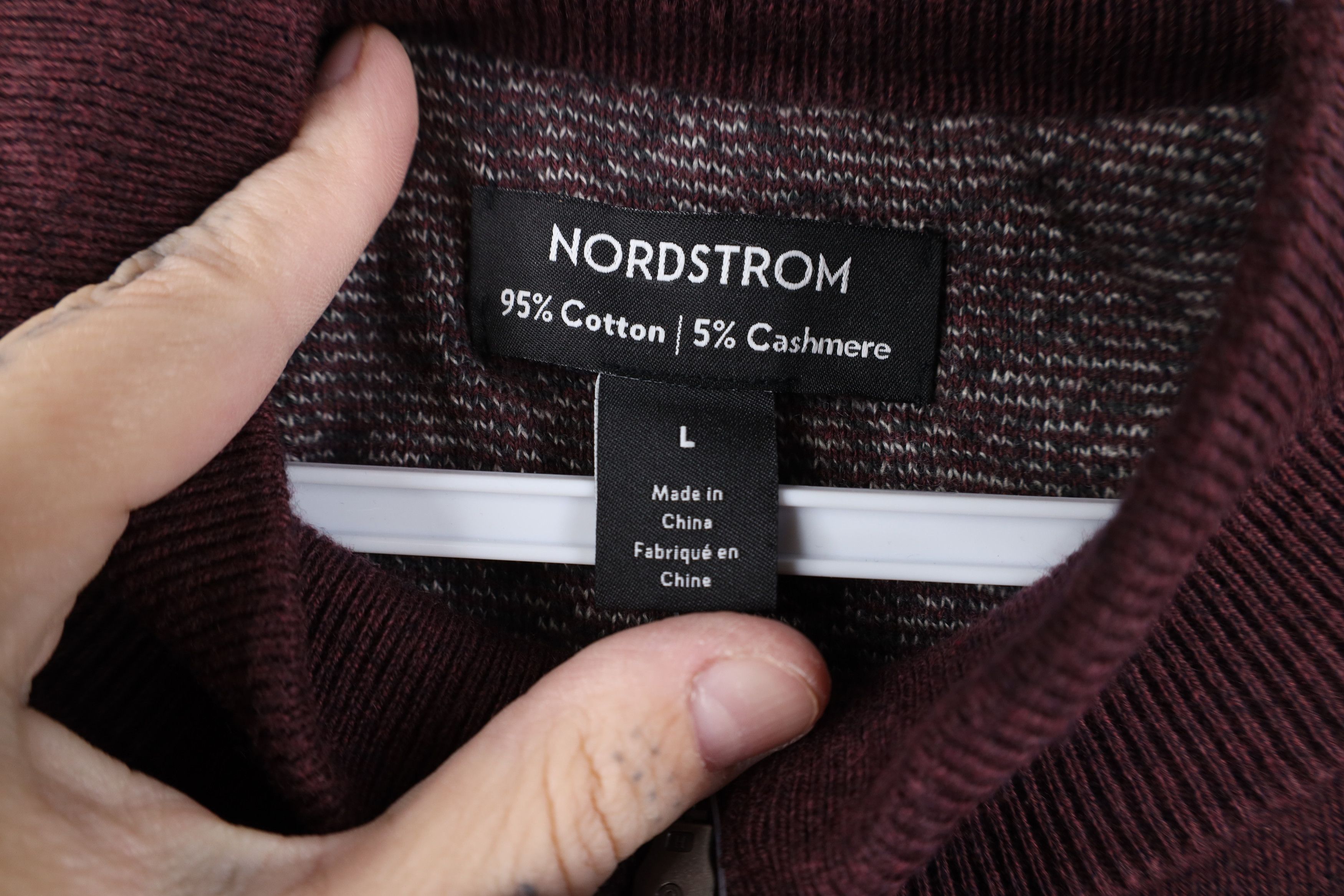 Vintage New Streetwear Cashmere Blend Knit Half Zip Pullover Sweater Size US L / EU 52-54 / 3 - 7 Thumbnail
